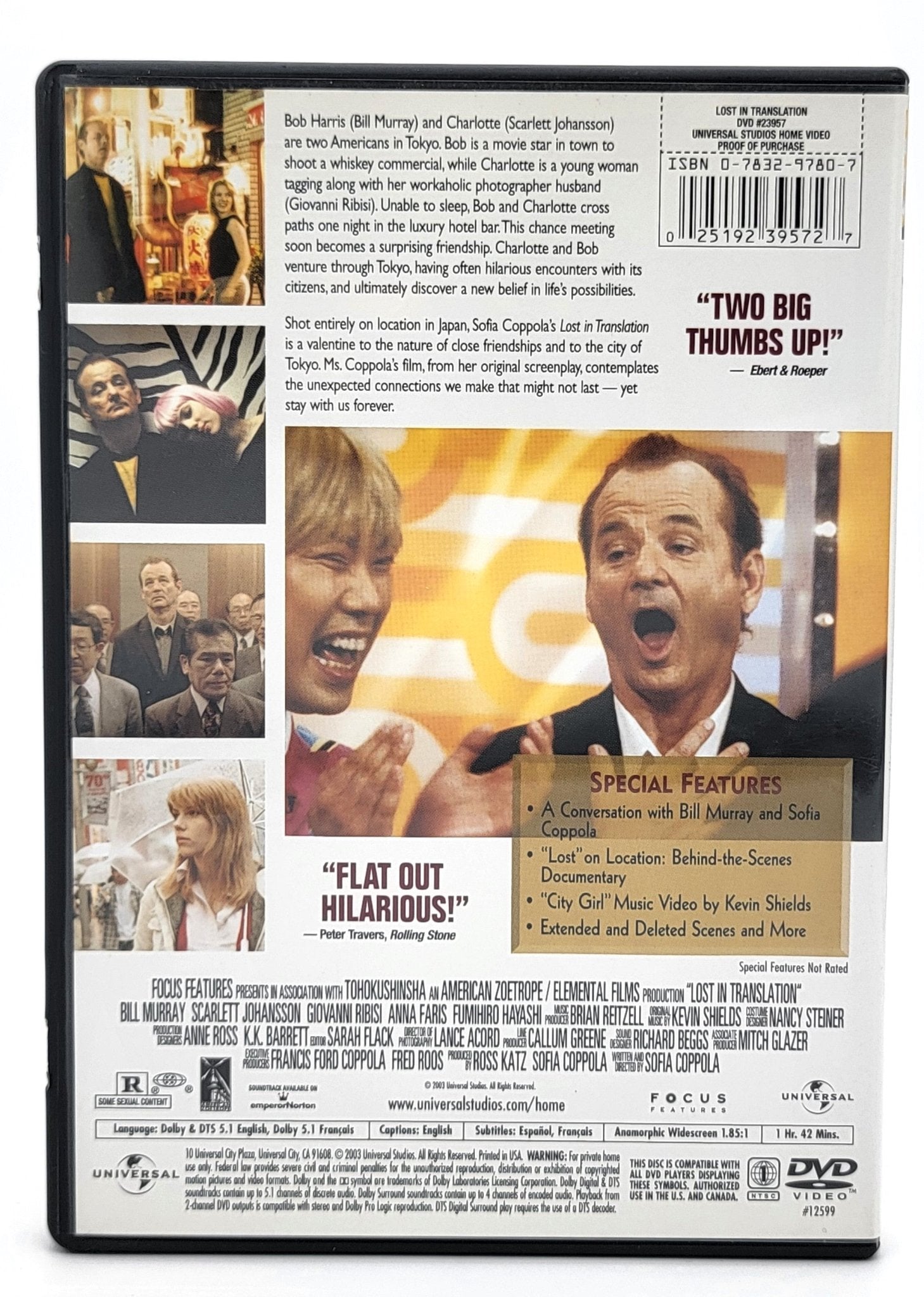 Universal Studios Home Entertainment - Lost in Translation | DVD | Widescreen - DVD - Steady Bunny Shop