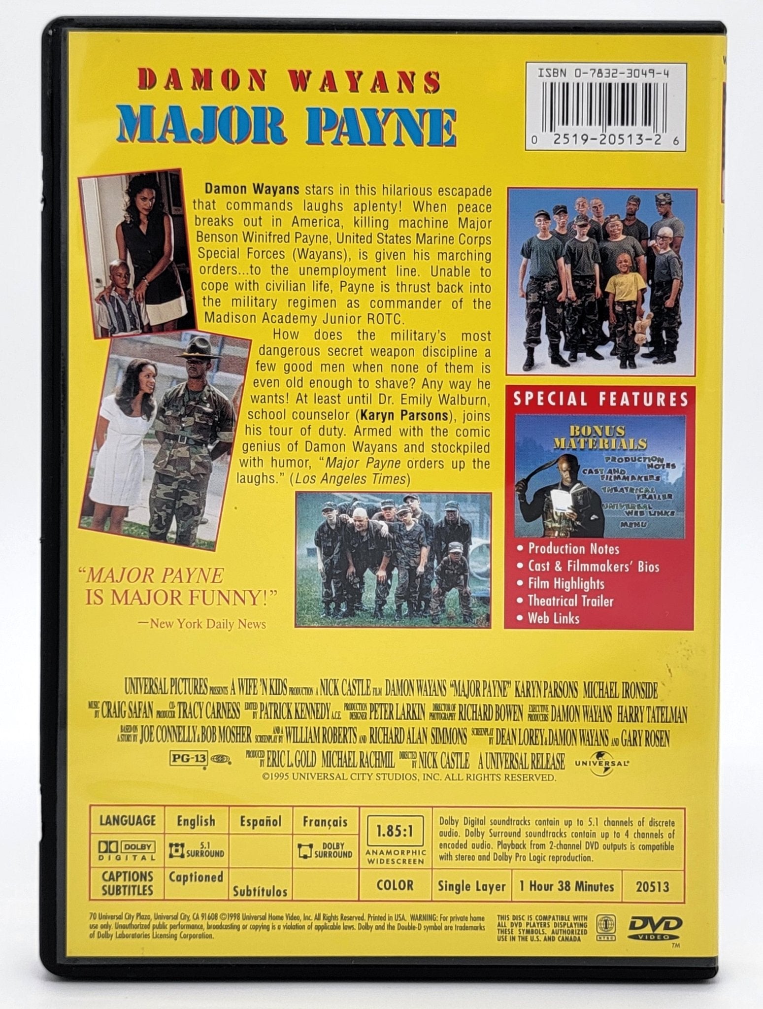 Universal Studios Home Entertainment - Major Payne | DVD | Widescreen - DVD - Steady Bunny Shop