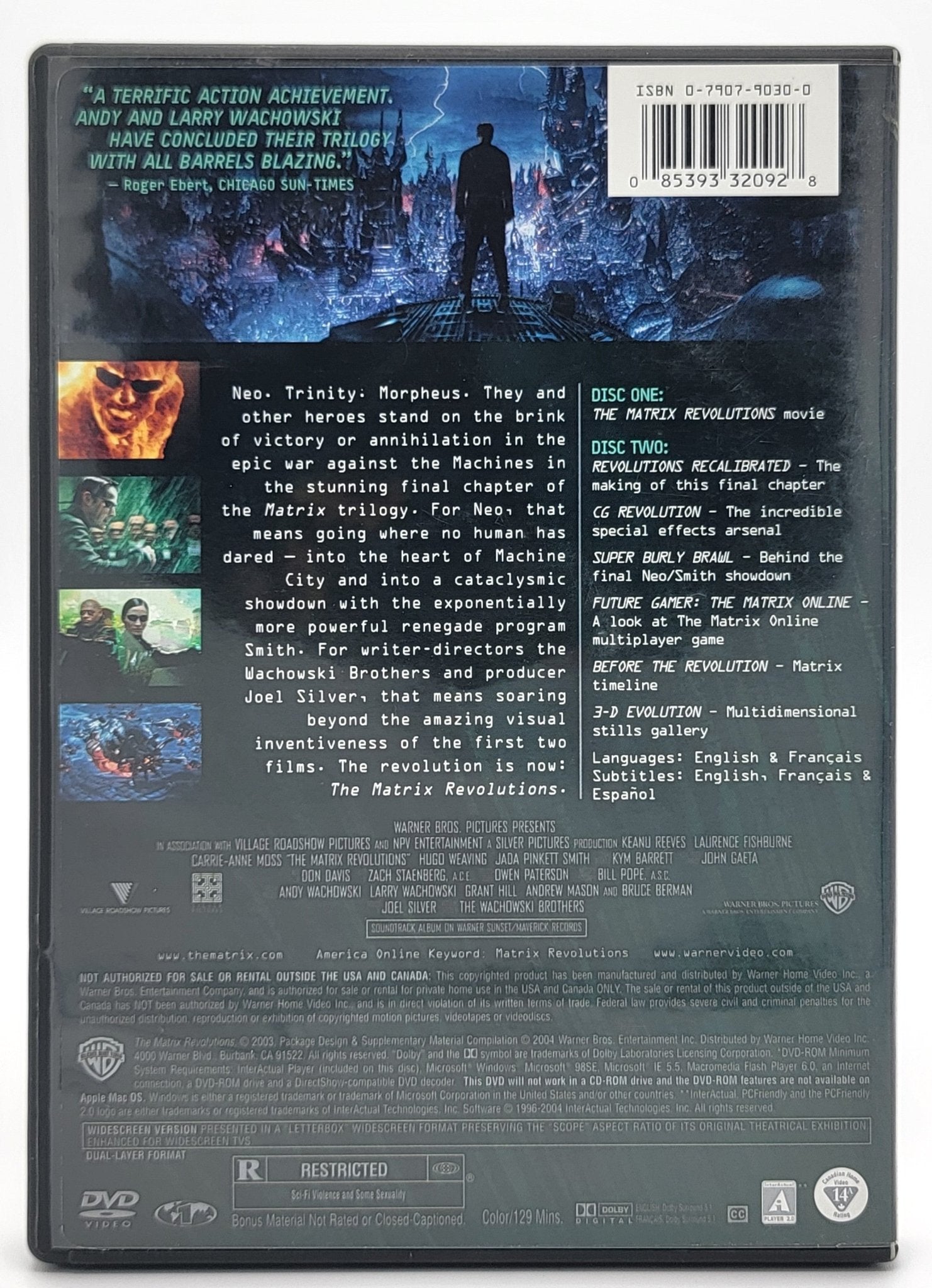 Warner Brothers - Matrix Revolutions | DVD | 2 Disc Widescreen Edition - DVD - Steady Bunny Shop