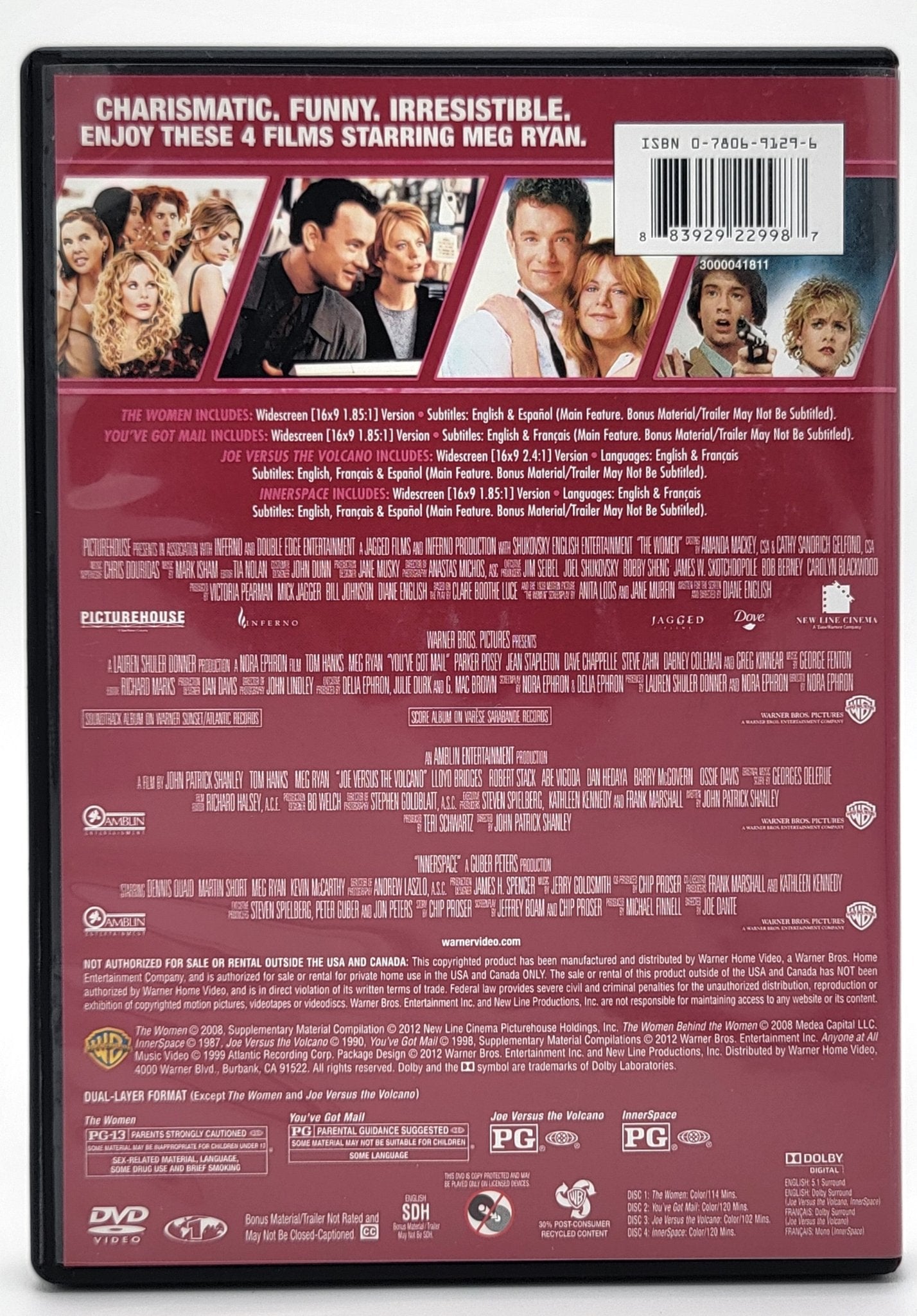 Warner Brothers - Meg Ryan Collection - 4 Film Favorites | DVD | 4 Dics - 4 DVD's - DVD - Steady Bunny Shop
