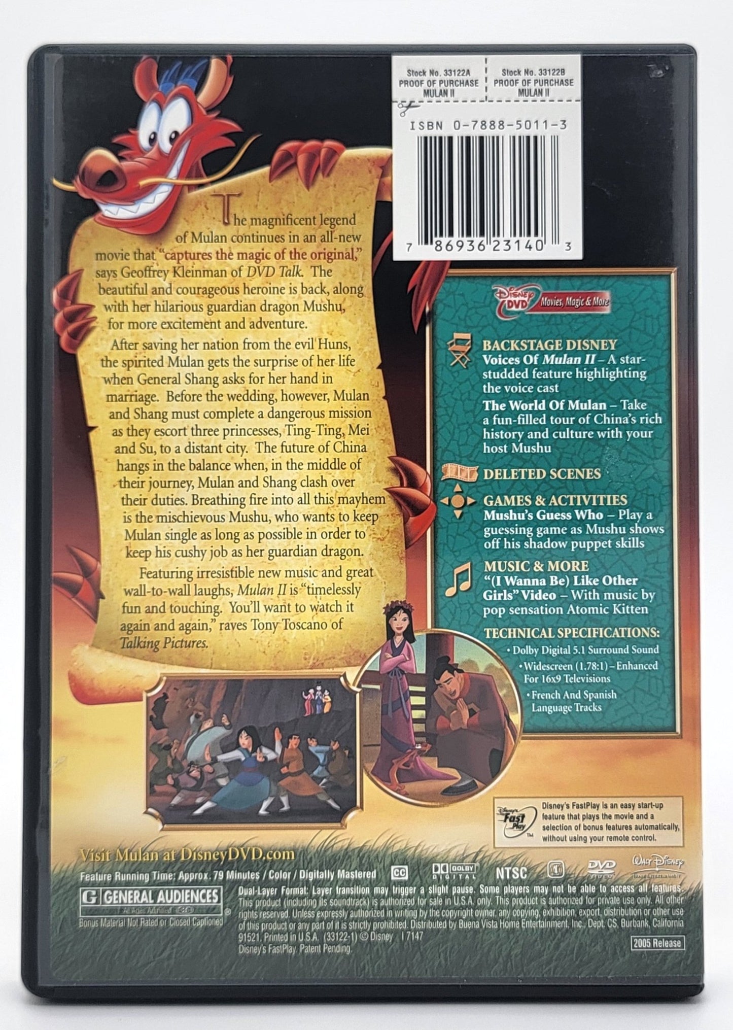 Disney Home Entertainment - Mulan II | DVD | Widescreen - dvd - Steady Bunny Shop