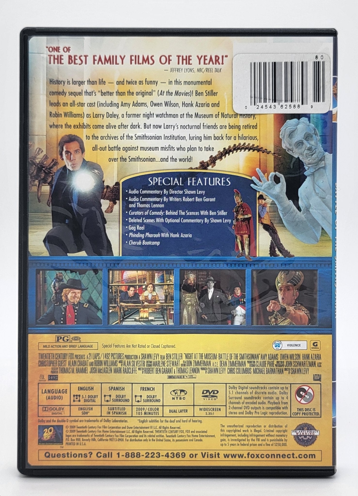 20th Century Fox Home Entertainment - Night at the Museum Battle of The Smithsonian | DVD | Widescreen - DVD - Steady Bunny Shop