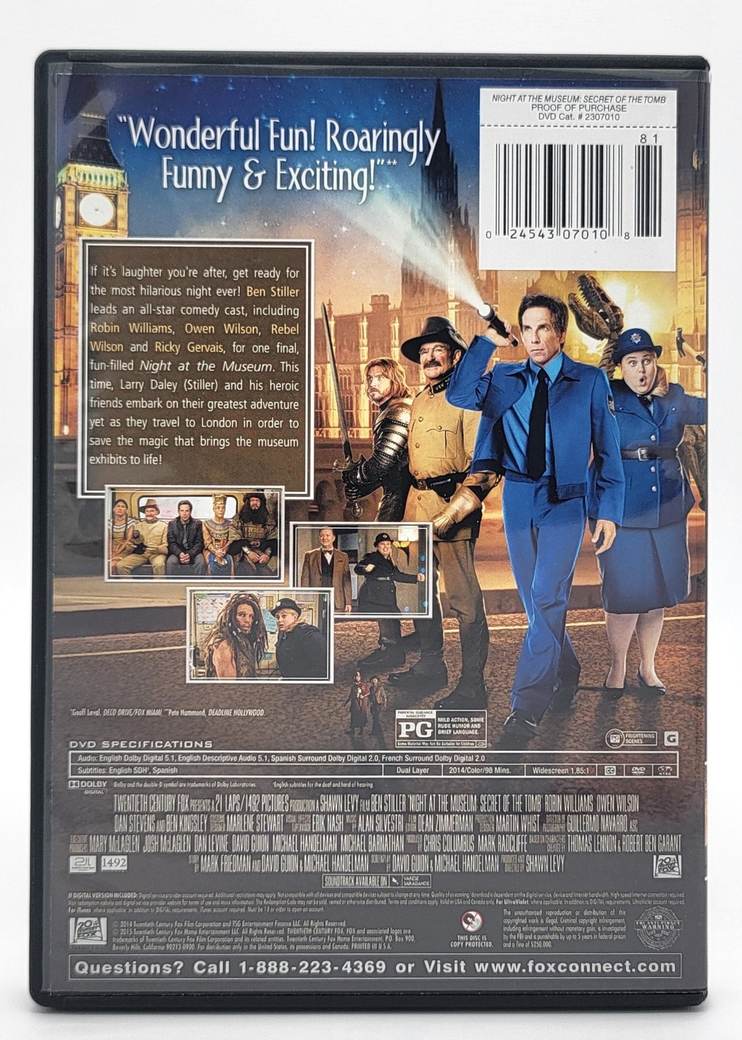 20th Century Fox Home Entertainment - Night at the Museum - Secret of the Tomb | DVD| Widescreen - DVD - Steady Bunny Shop