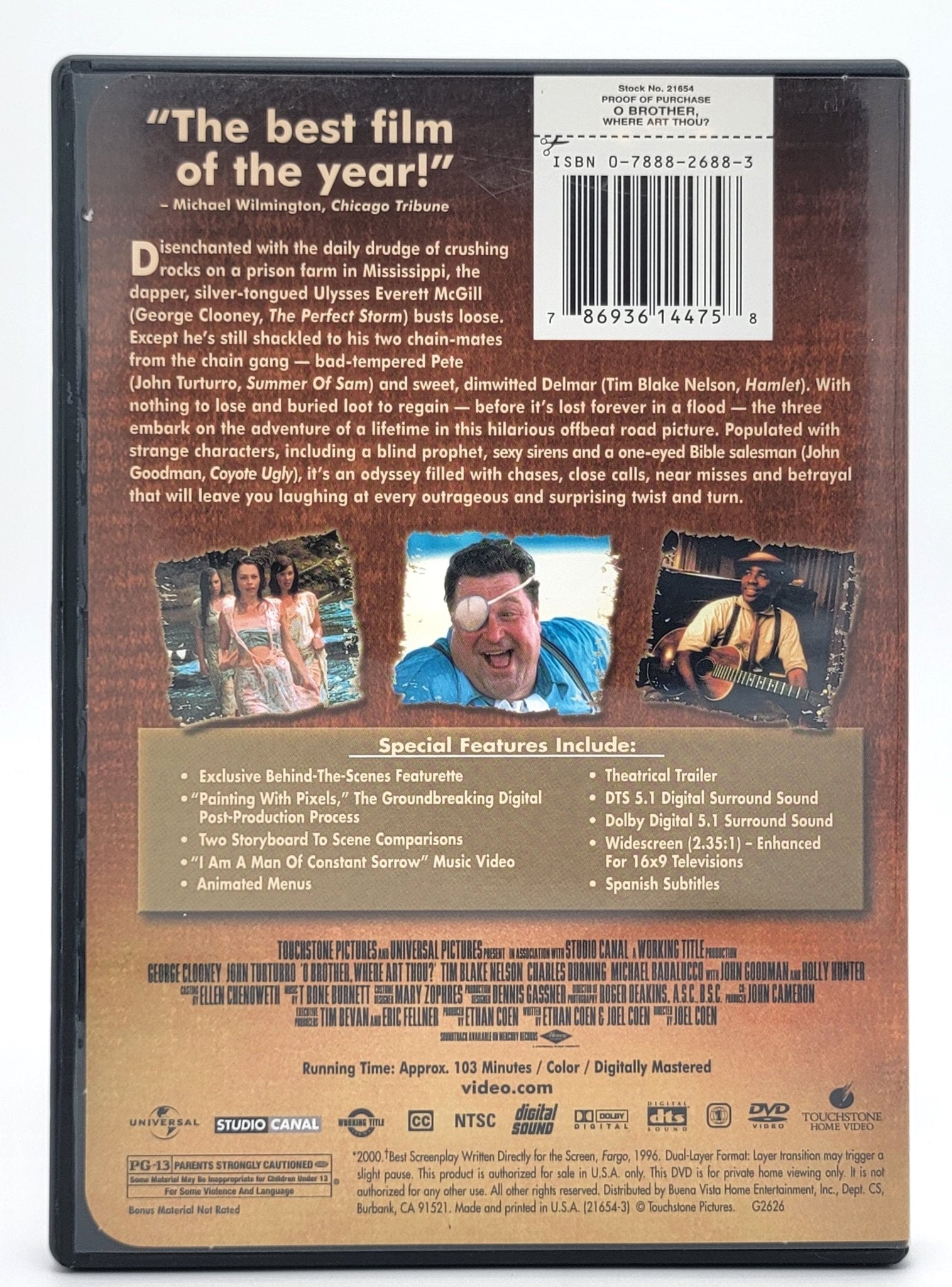 Touchstone Pictures - O Brother Where Art Thou? | DVD | Widescreen - DVD - Steady Bunny Shop