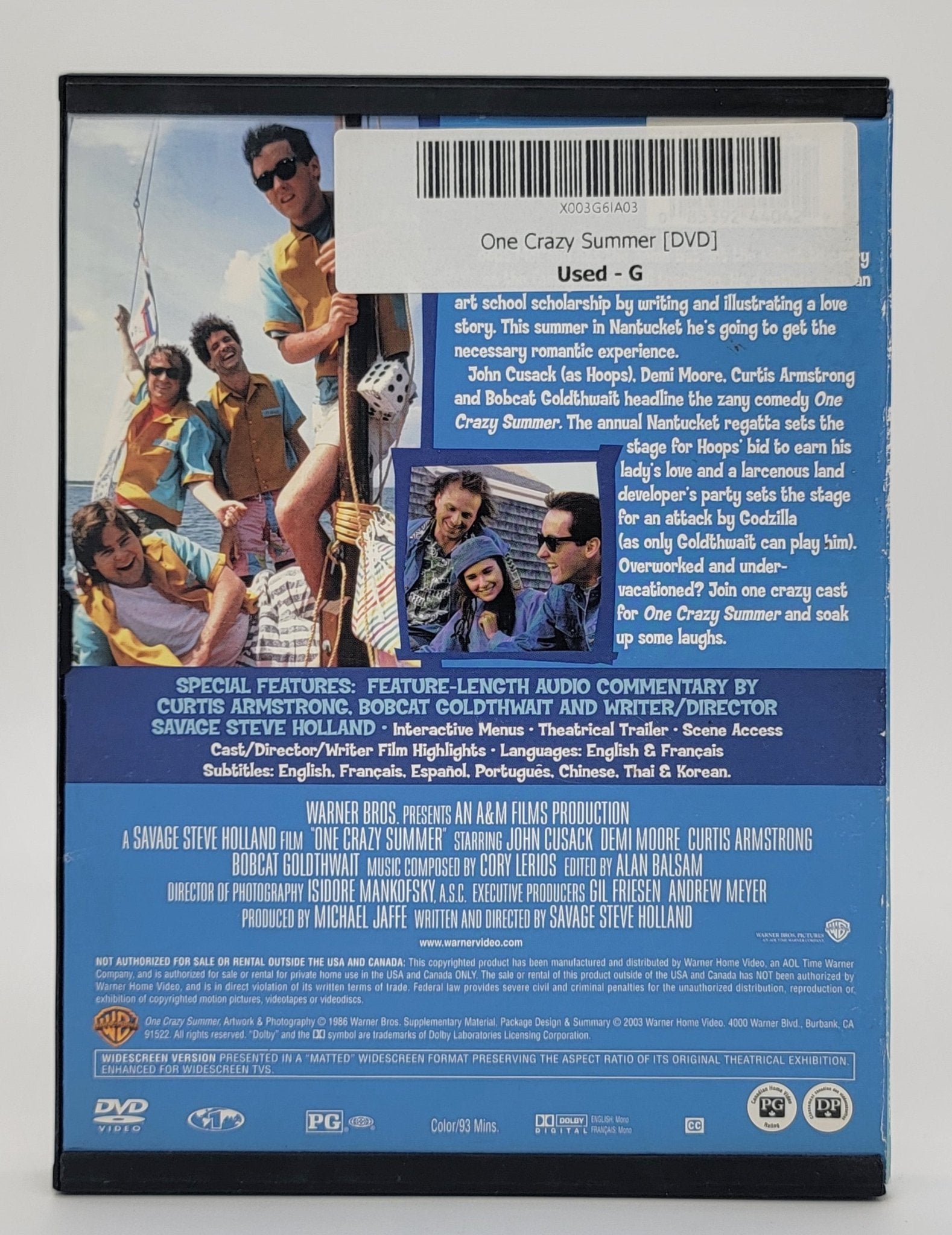 Warner Archive Collection - One Crazy Summer | DVD | Widescreen - DVD - Steady Bunny Shop