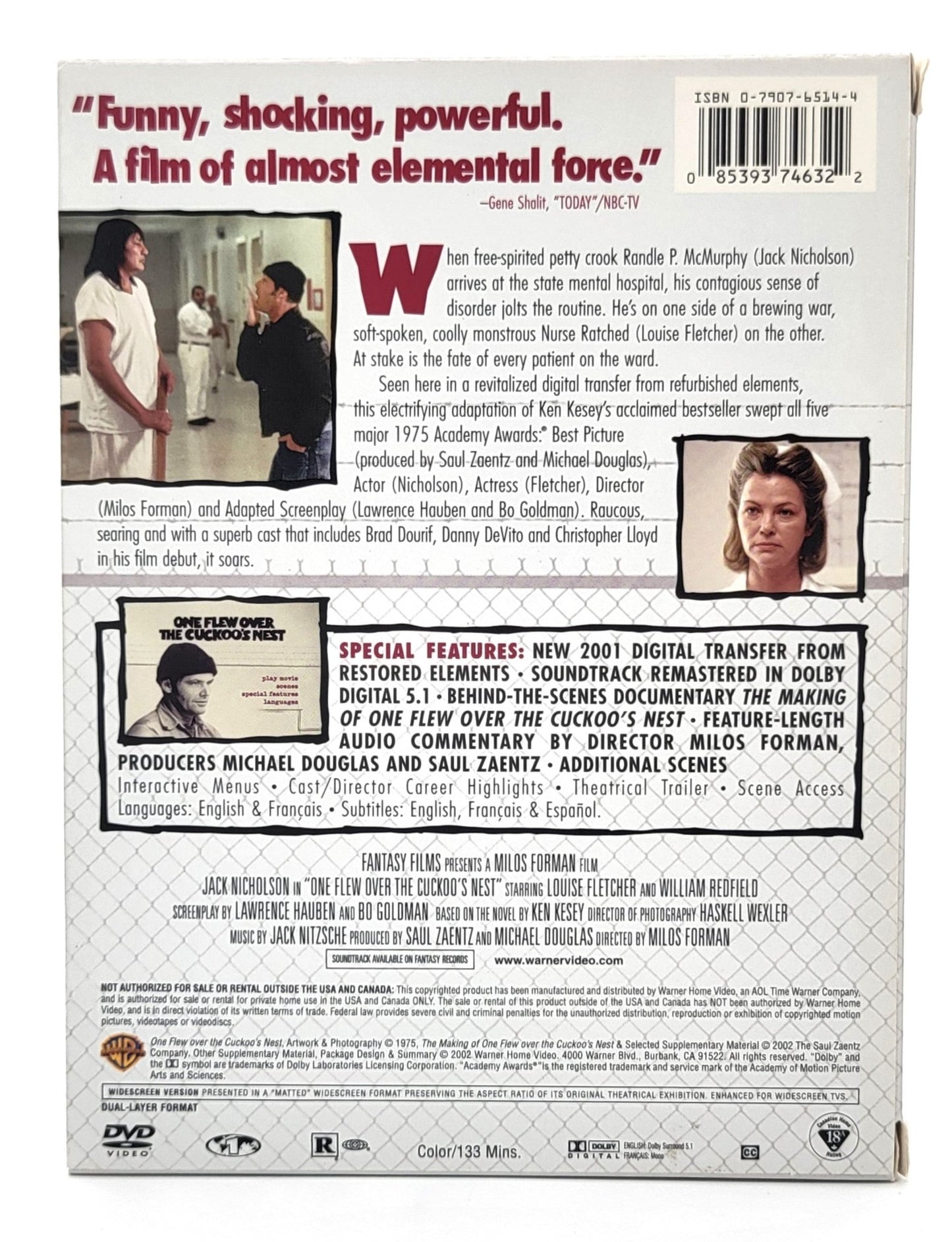 ‎ Studio Distribution Services - One Flew Over the Cuckoo's Nest | DVD - 2 Disk Special Edition - DVD - Steady Bunny Shop