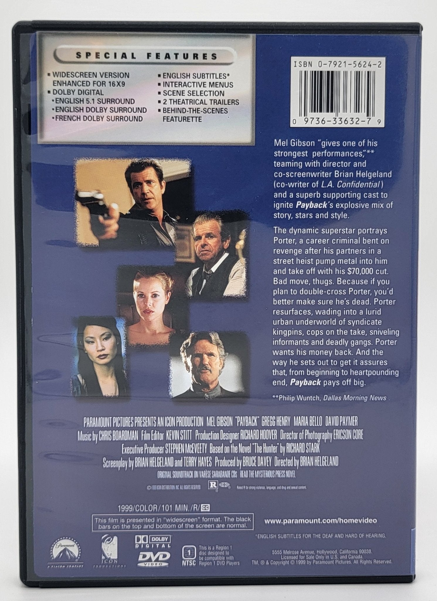 Paramount Pictures Home Entertainment - Payback | DVD | Widescreen - DVD - Steady Bunny Shop