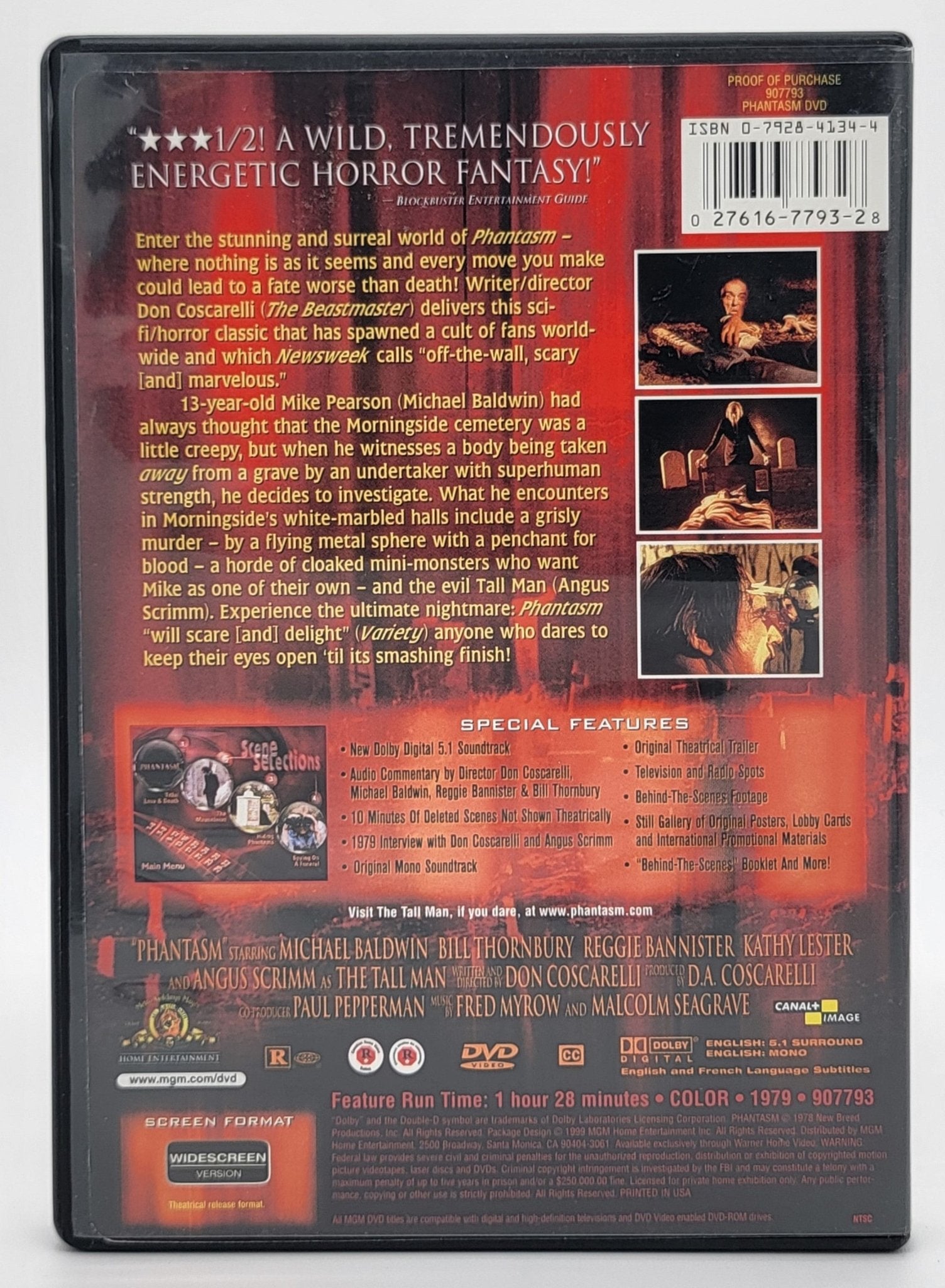 ‎ MGM Home Entertainment - Phantasm | DVD | Special Edition - Widescreen - DVD - Steady Bunny Shop