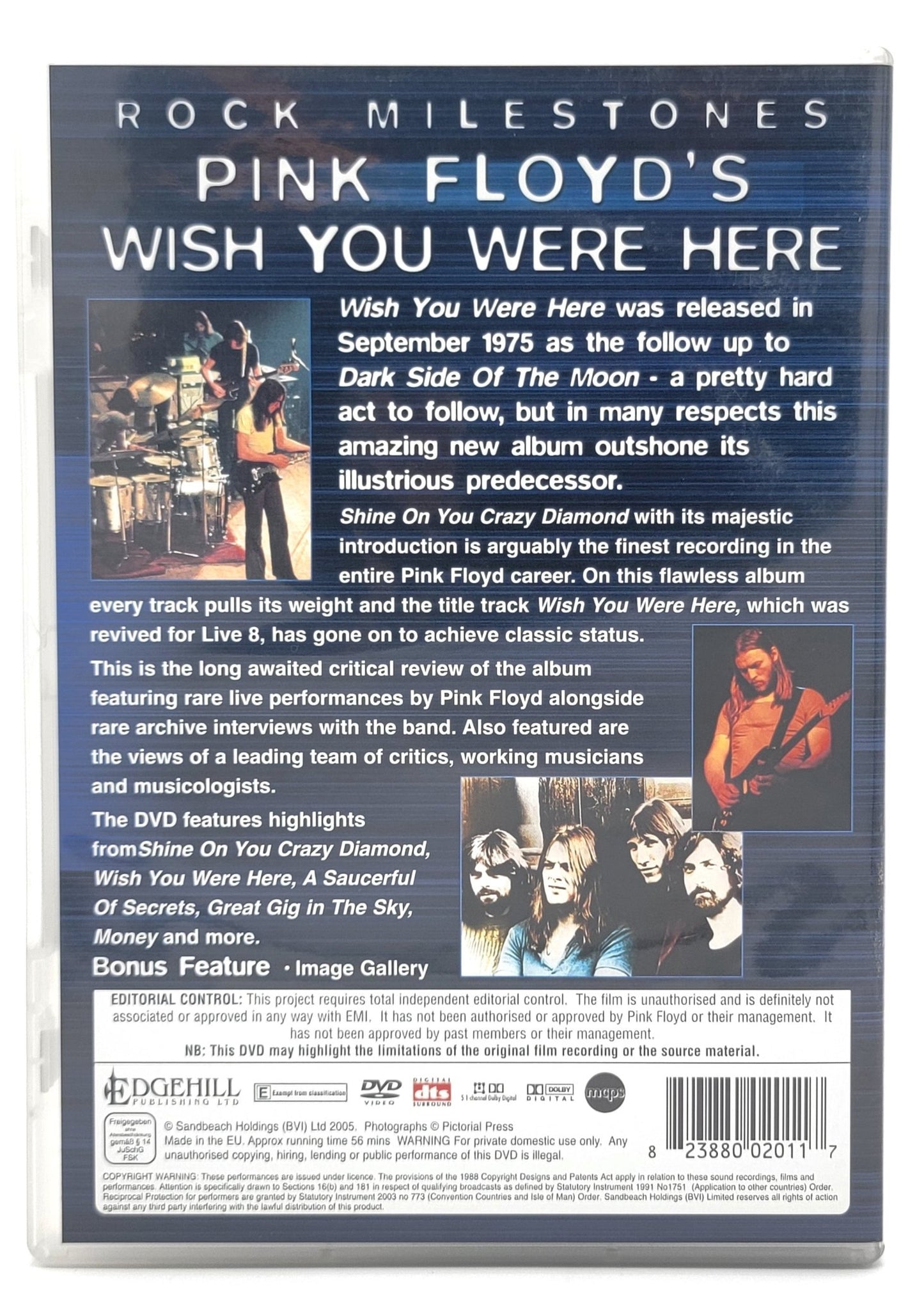 Rock Milestones - Pink Floyd - Wish You Were Here | DVD | Rock Milestone - DVD - Steady Bunny Shop