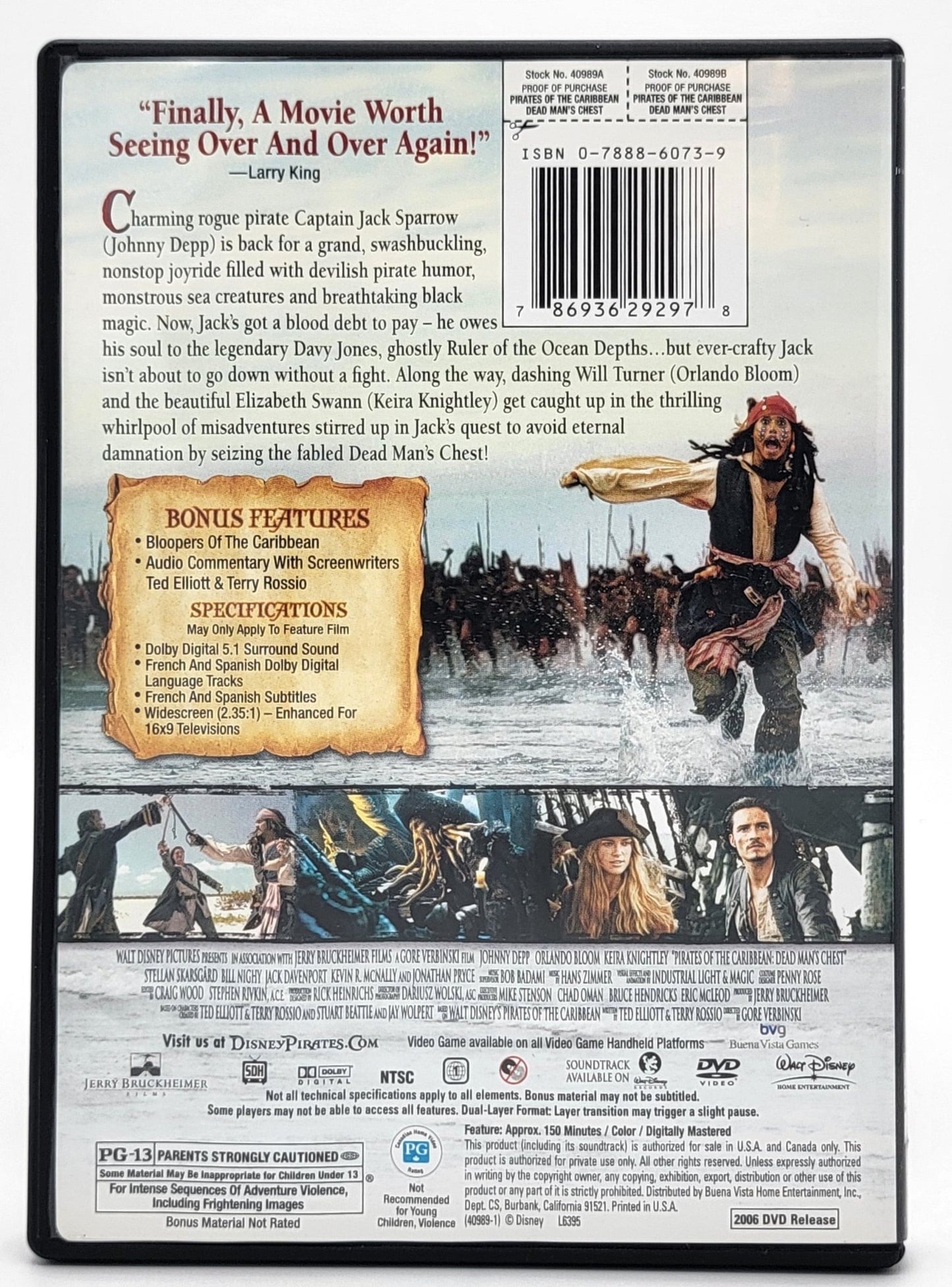 Walt Disney Studios Home Entertainment - Pirates of the Caribbean 2 - Dead Man's Chest | DVD | Widescreen - DVD - Steady Bunny Shop