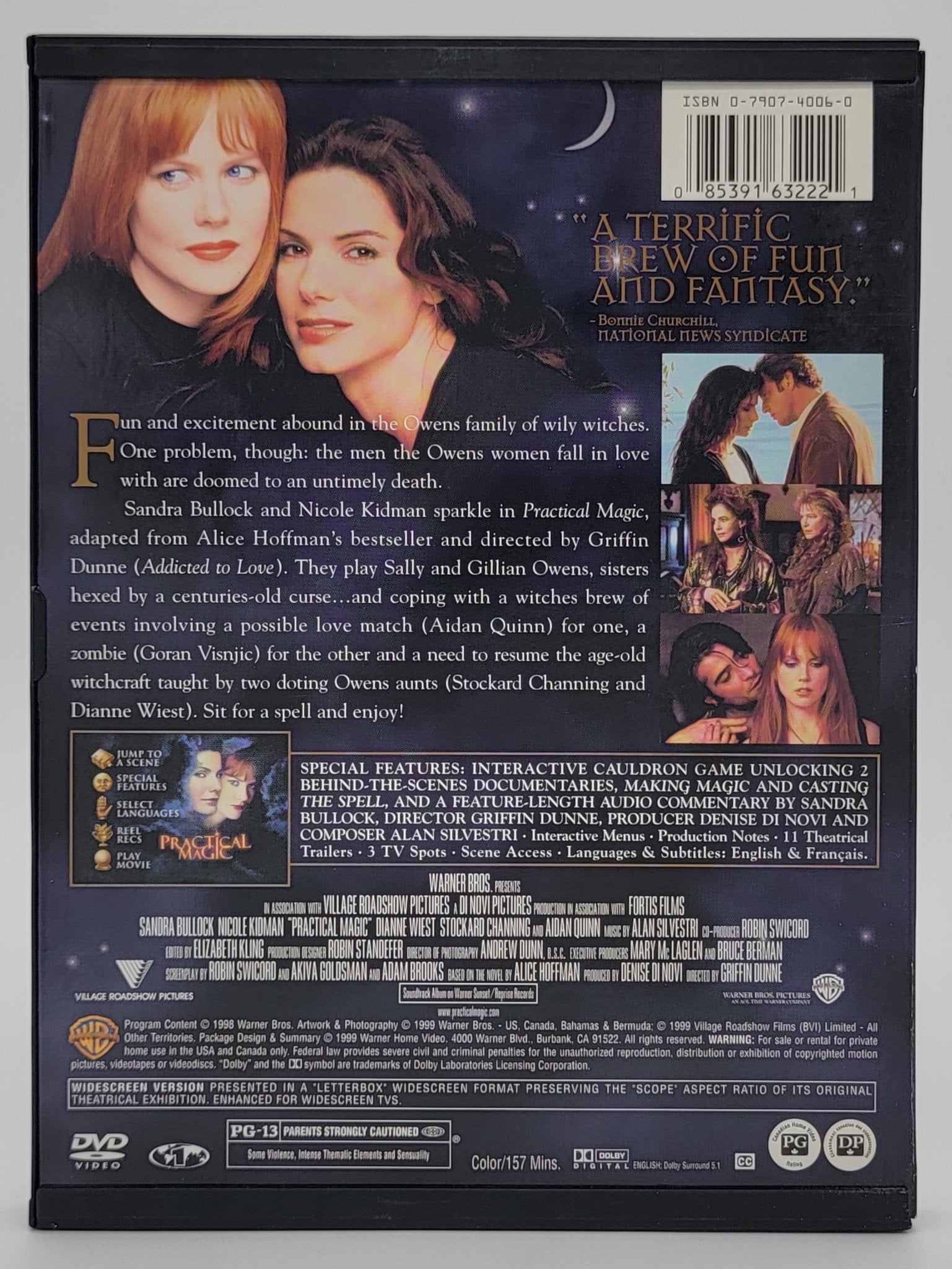 Warner Brothers - Practical Magic | DVD | Widescreen - DVD - Steady Bunny Shop