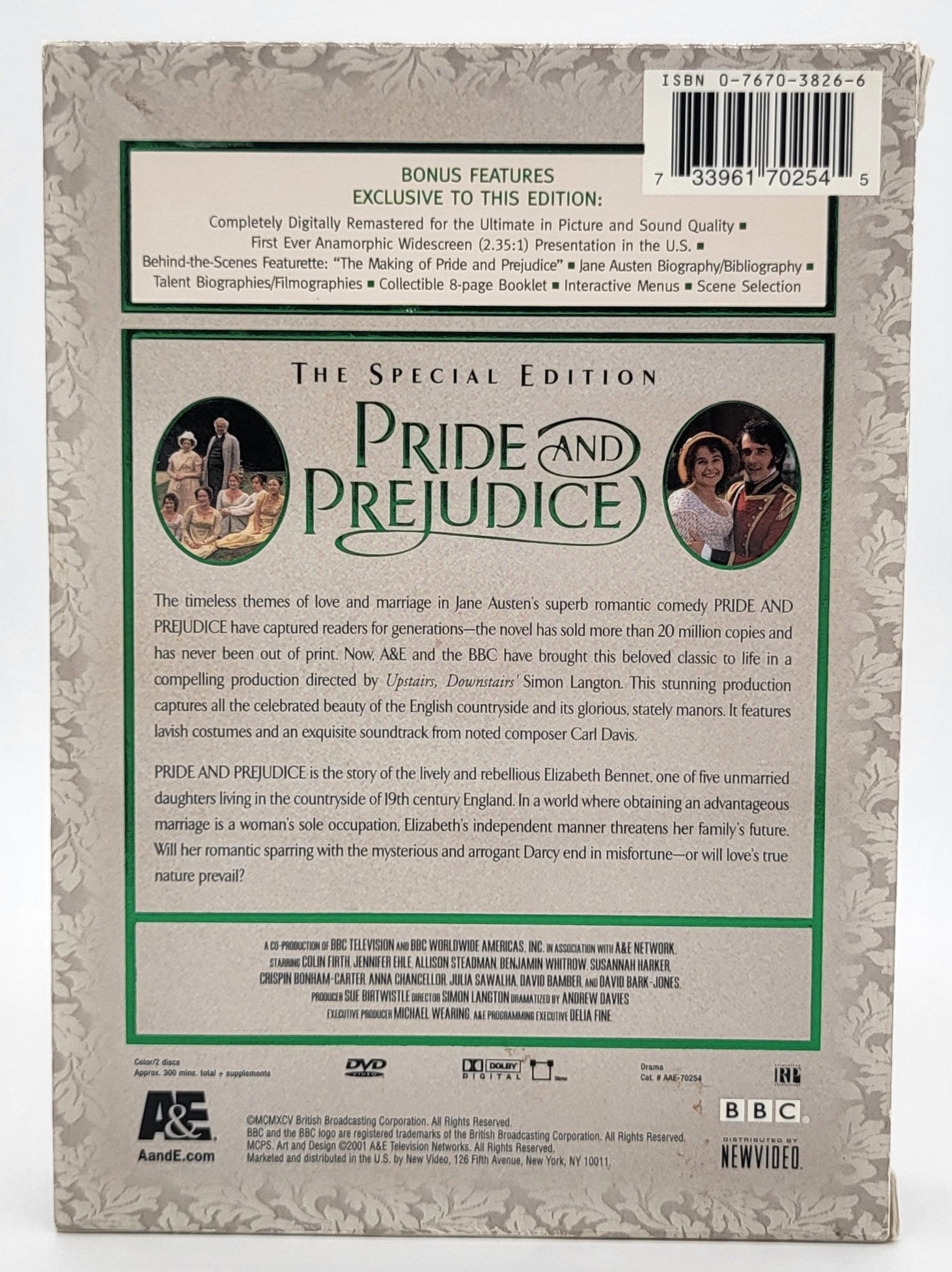 A&E - Pride And Prejudice | DVD | The Special Edition - 2 Disc's Volume 1 & 2 - DVD - Steady Bunny Shop