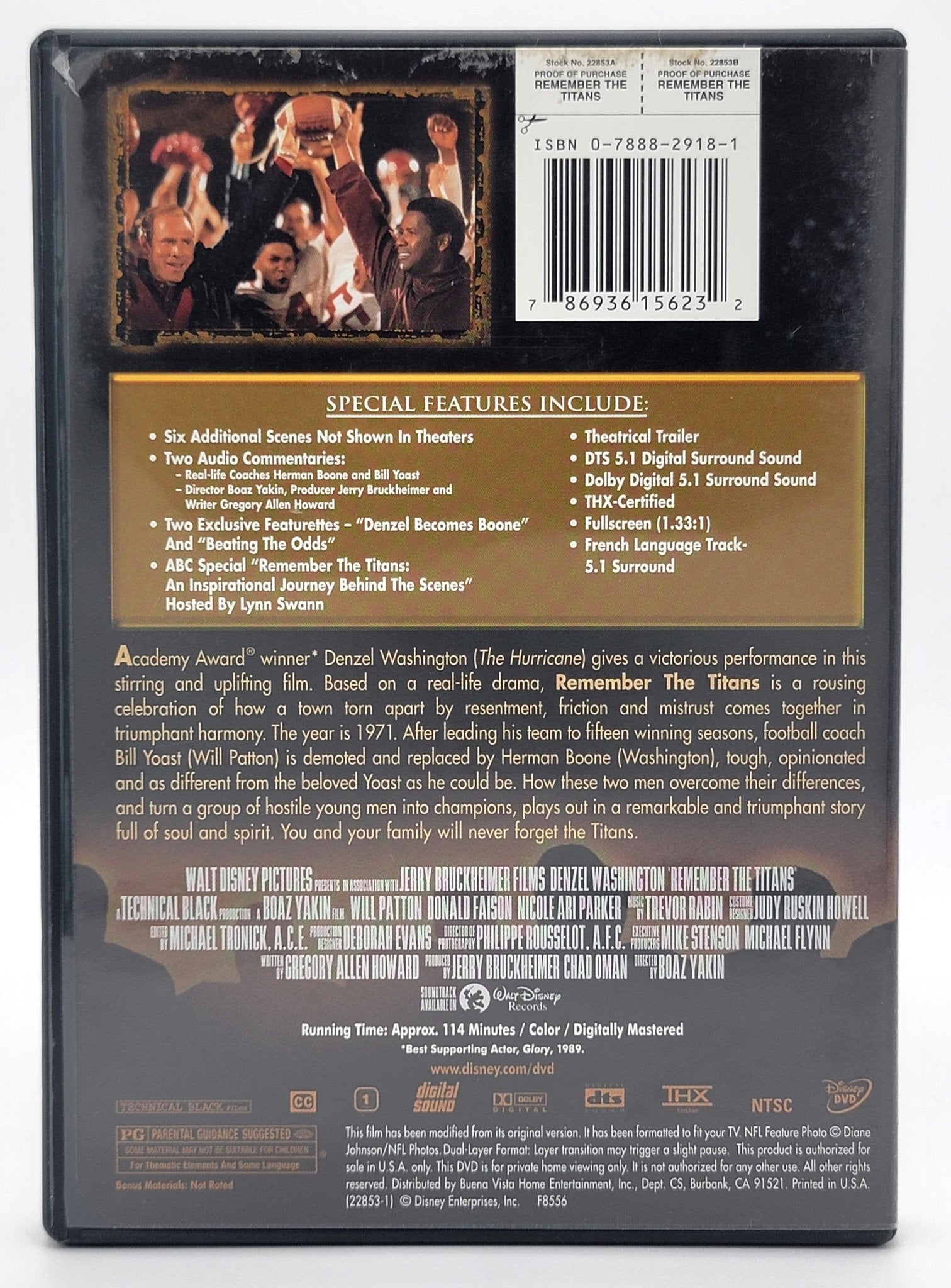 Disney DVD - Remember The Titans | DVD | Full Screen - DVD - Steady Bunny Shop