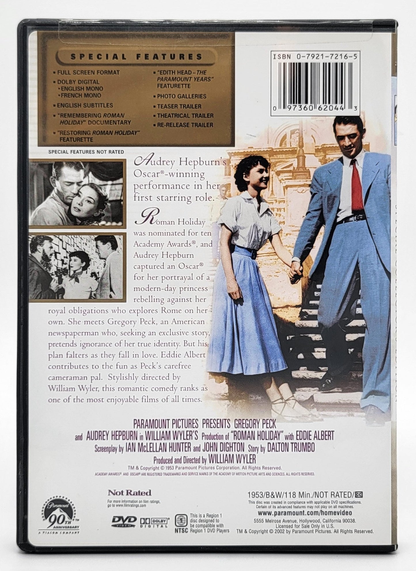 Paramount Home Entertainment - Roman Holiday - Special Collector's Edition | DVD | Full Screen - DVD - Steady Bunny Shop