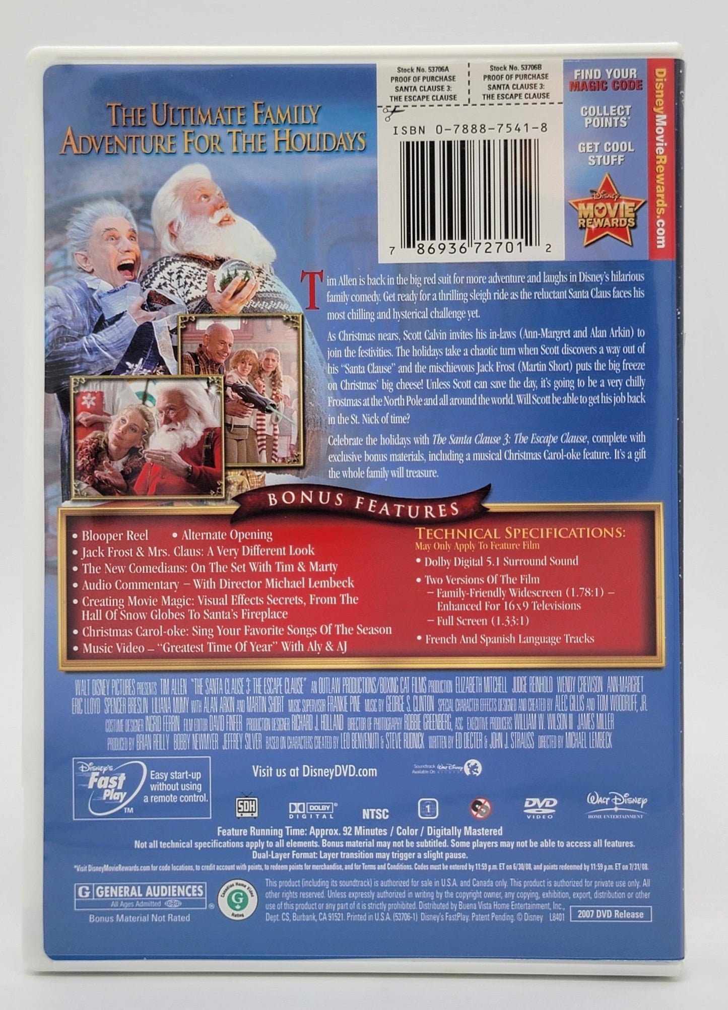 Disney DVD - Santa Clause - The Escape Clause 3 | DVD | Widescreen - DVD - Steady Bunny Shop