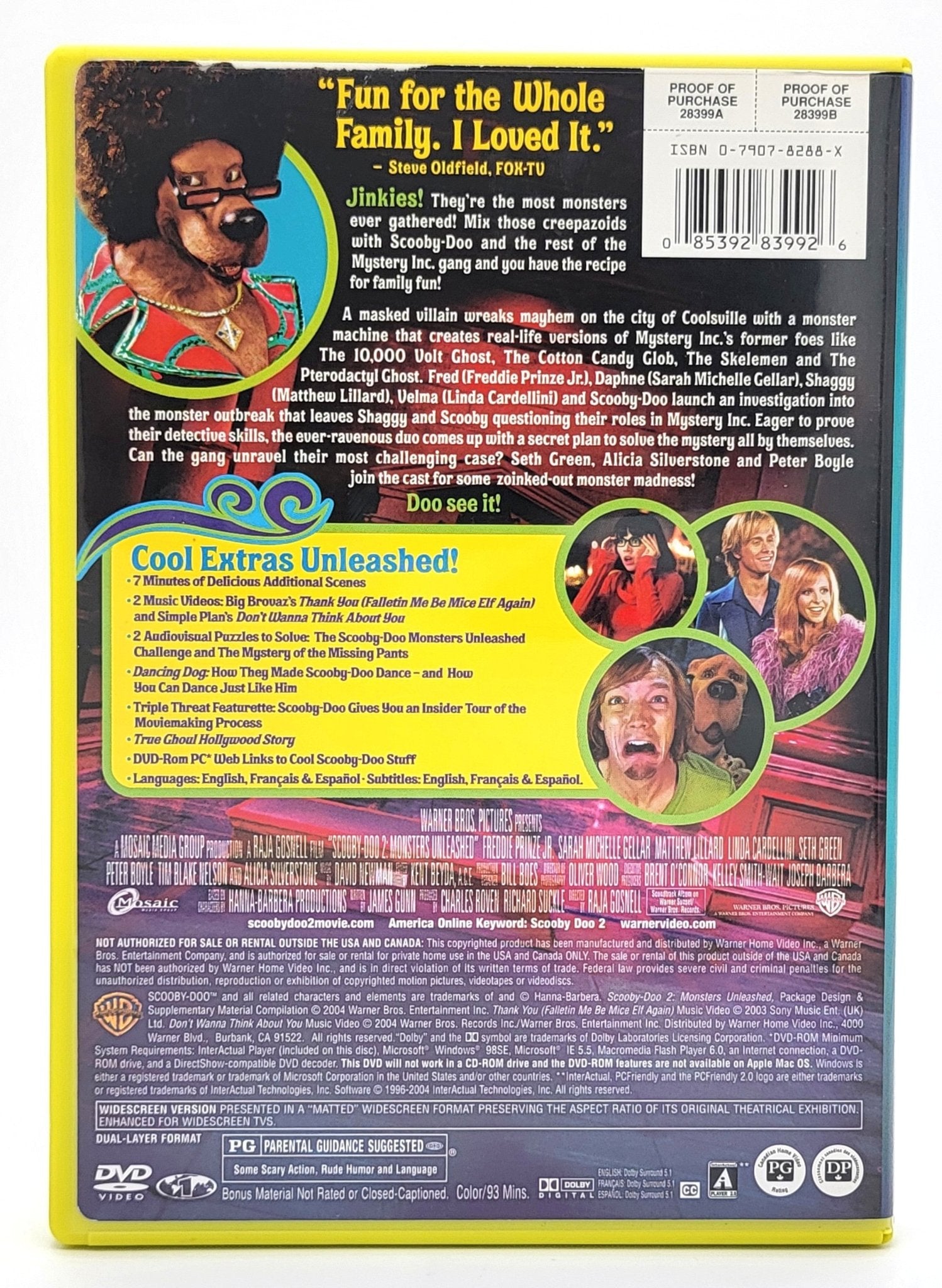 Warner Brothers - Scooby Doo 2 Monsters Unleashed | DVD | Widescreen - DVD - Steady Bunny Shop