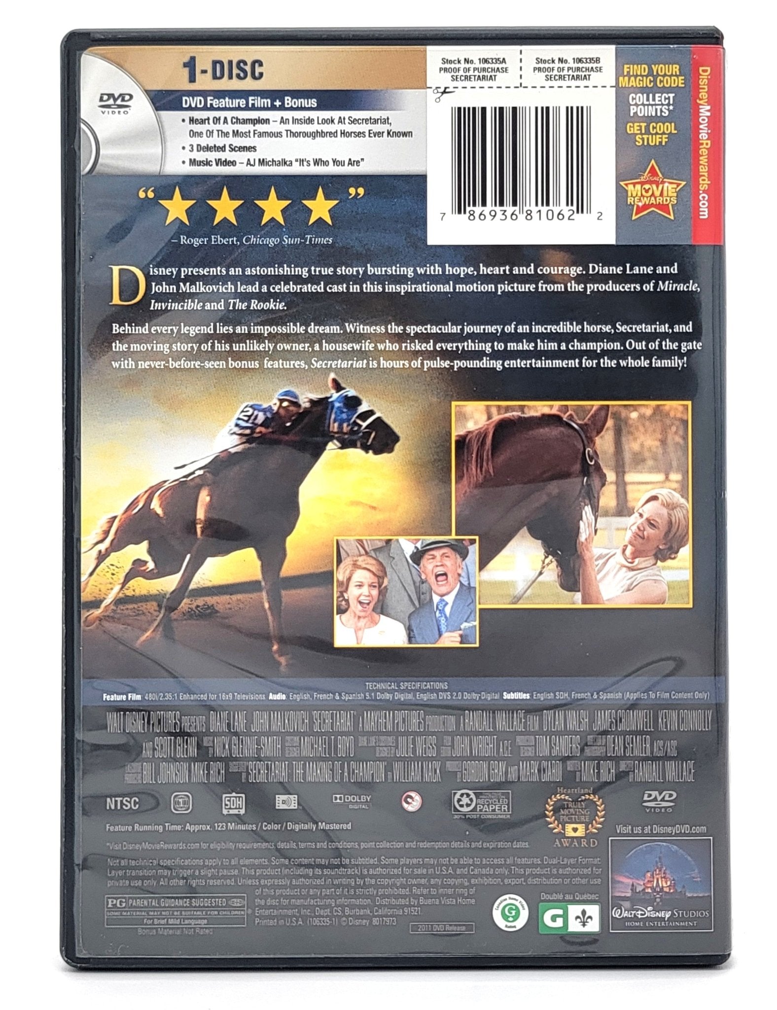 Disney DVD - Secretariat | DVD - DVD - Steady Bunny Shop