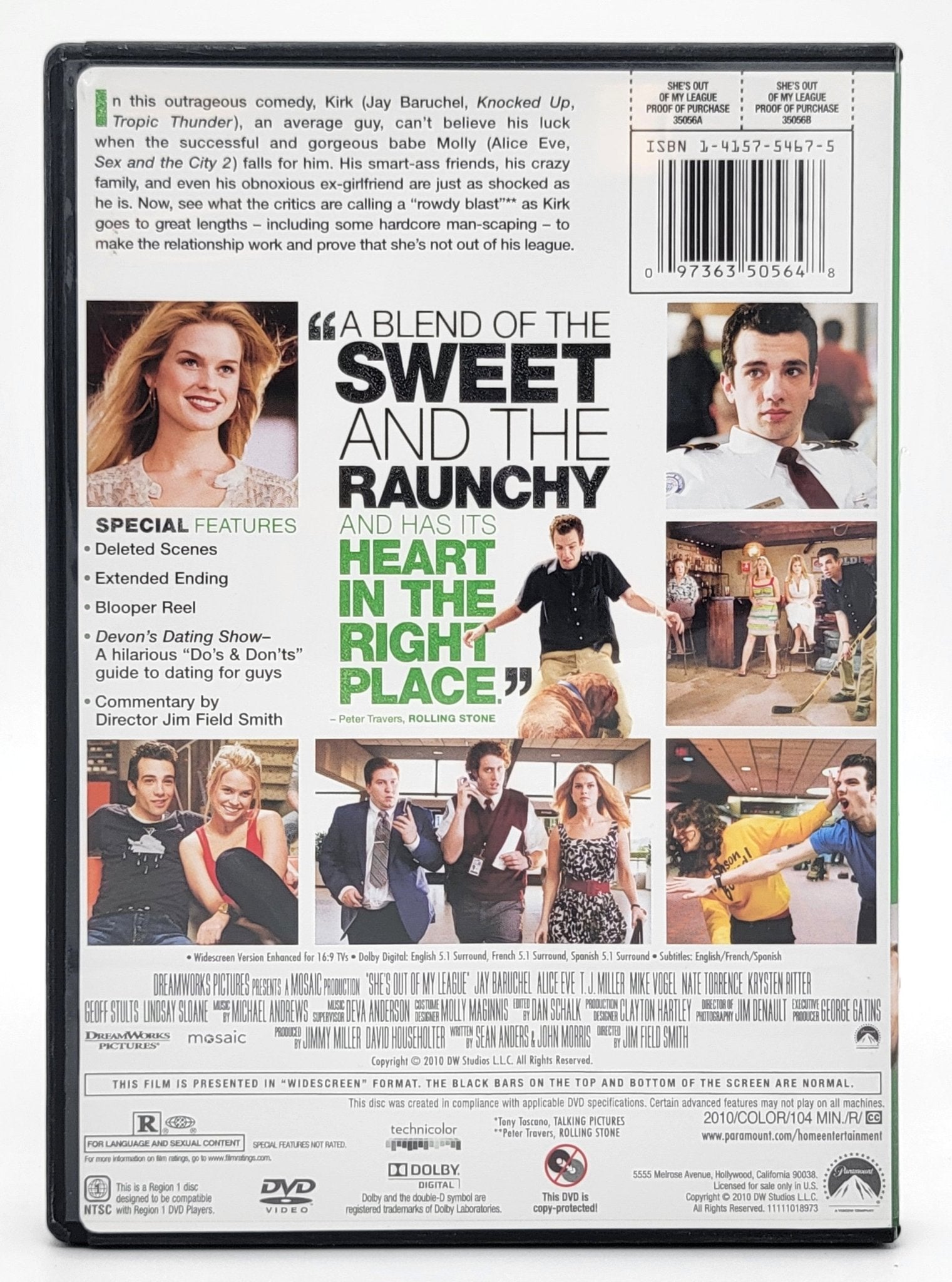 Paramount Home Entertainment - She's Out of My League | DVD | Widescreen - DVD - Steady Bunny Shop