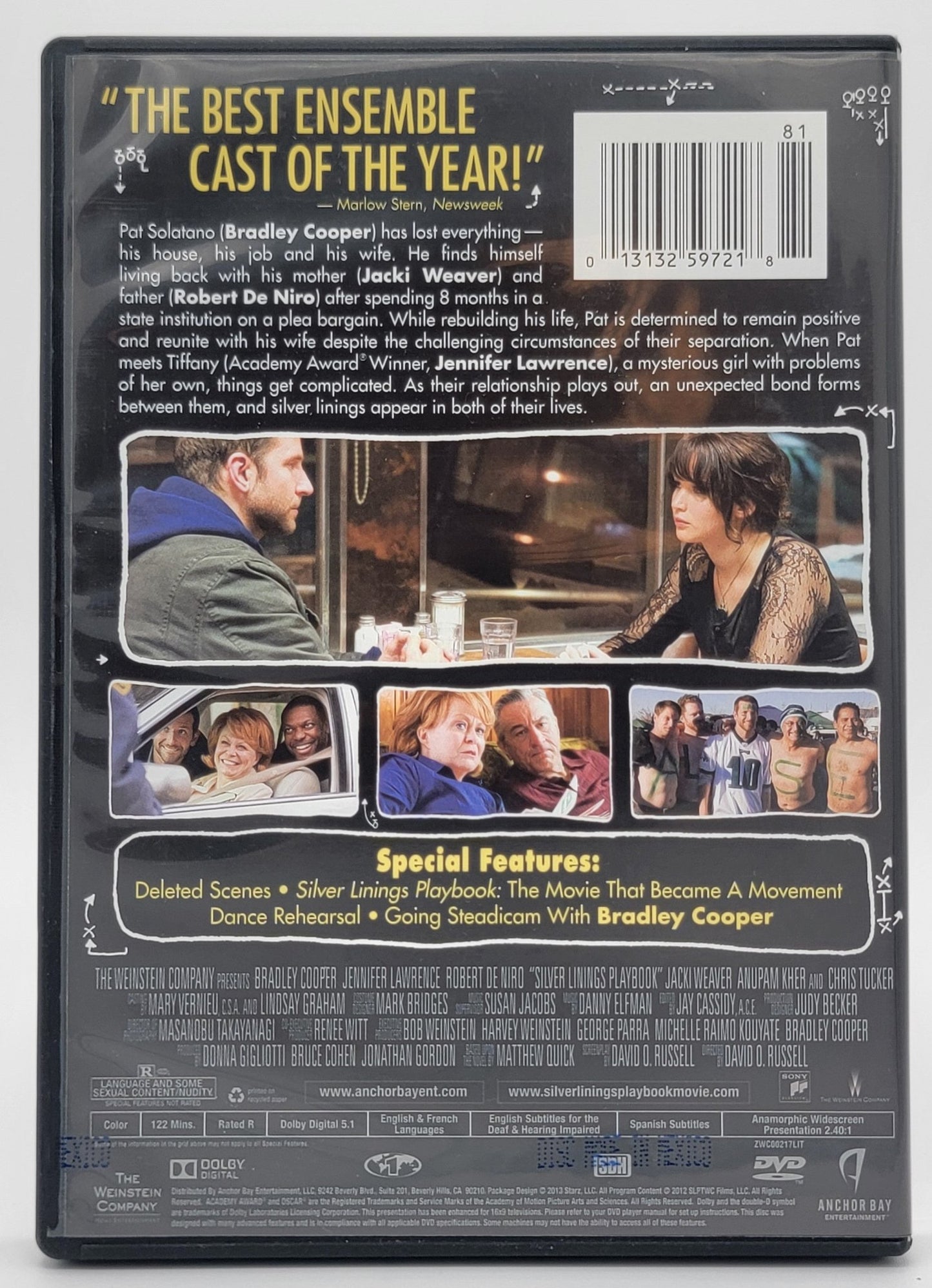 Anchor Bay - Silver Linings Playbook | DVD | Academy Award Winner | Widescreen - DVD - Steady Bunny Shop