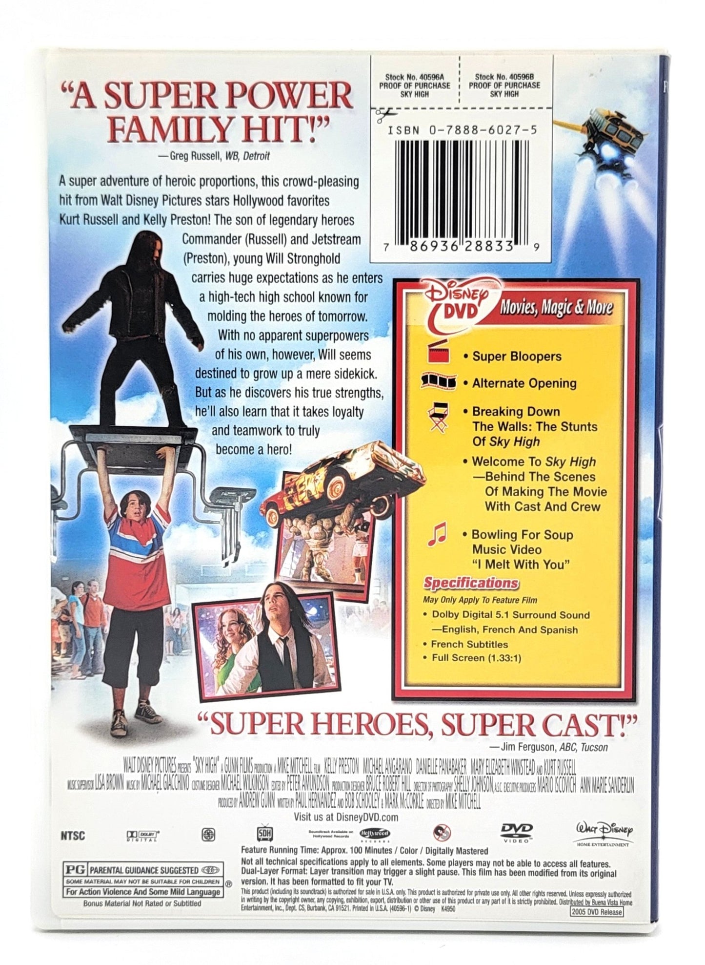 Walt Disney - Sky High | DVD | Full Screen - DVD - Steady Bunny Shop