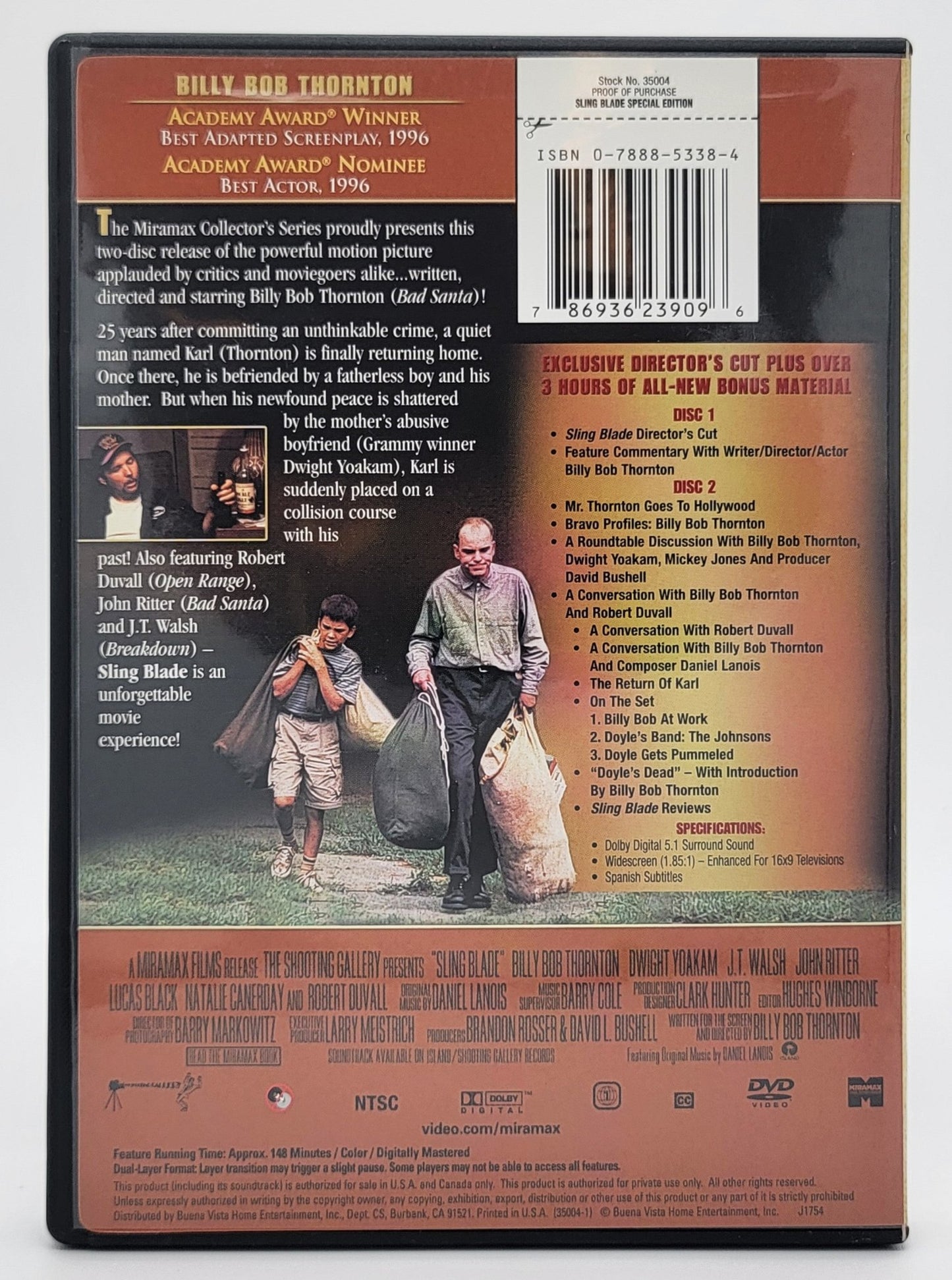 ‎ Miramax Entertainment - Sling Blade | DVD | Collector's Series | 2 Disc Set - DVD - Steady Bunny Shop