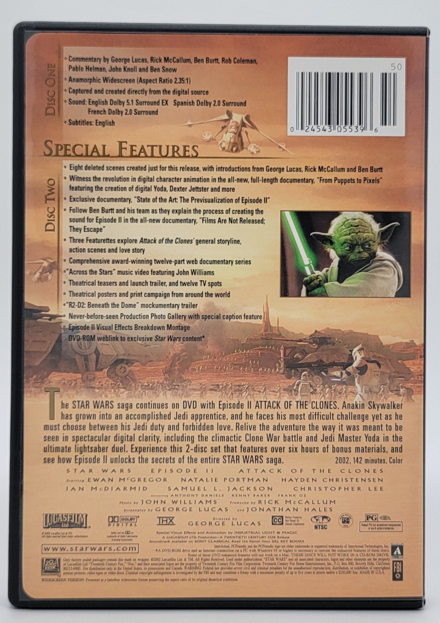 20th Century Fox Home Entertainment - Star Wars II Attack of the Clones | DVD | Digitally Mastered | Widescreen - 2 Disc Set - DVD - Steady Bunny Shop