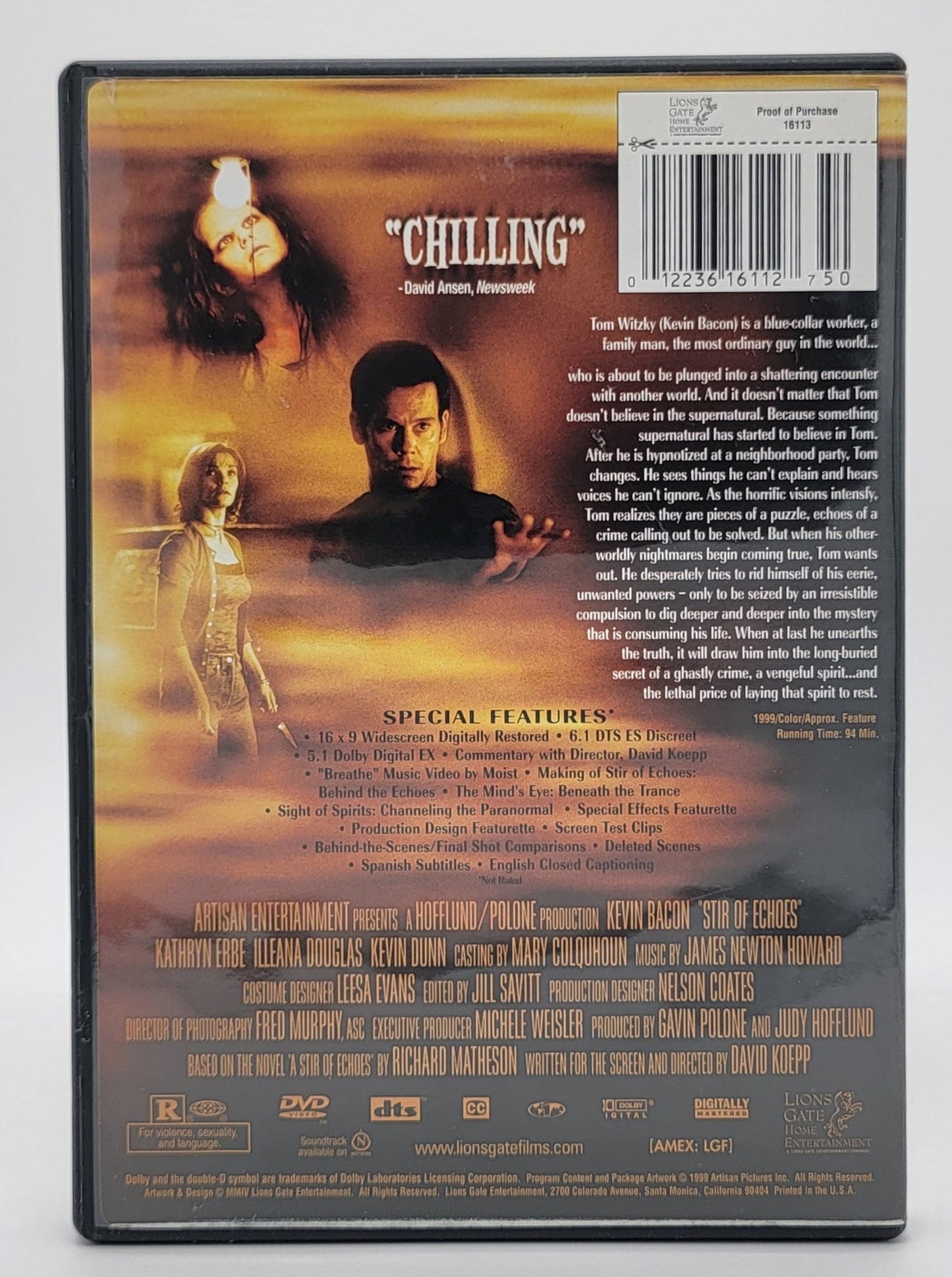 Lions Gate - Stir of Echoes | DVD | Special Edition - Widescreen - DVD - Steady Bunny Shop