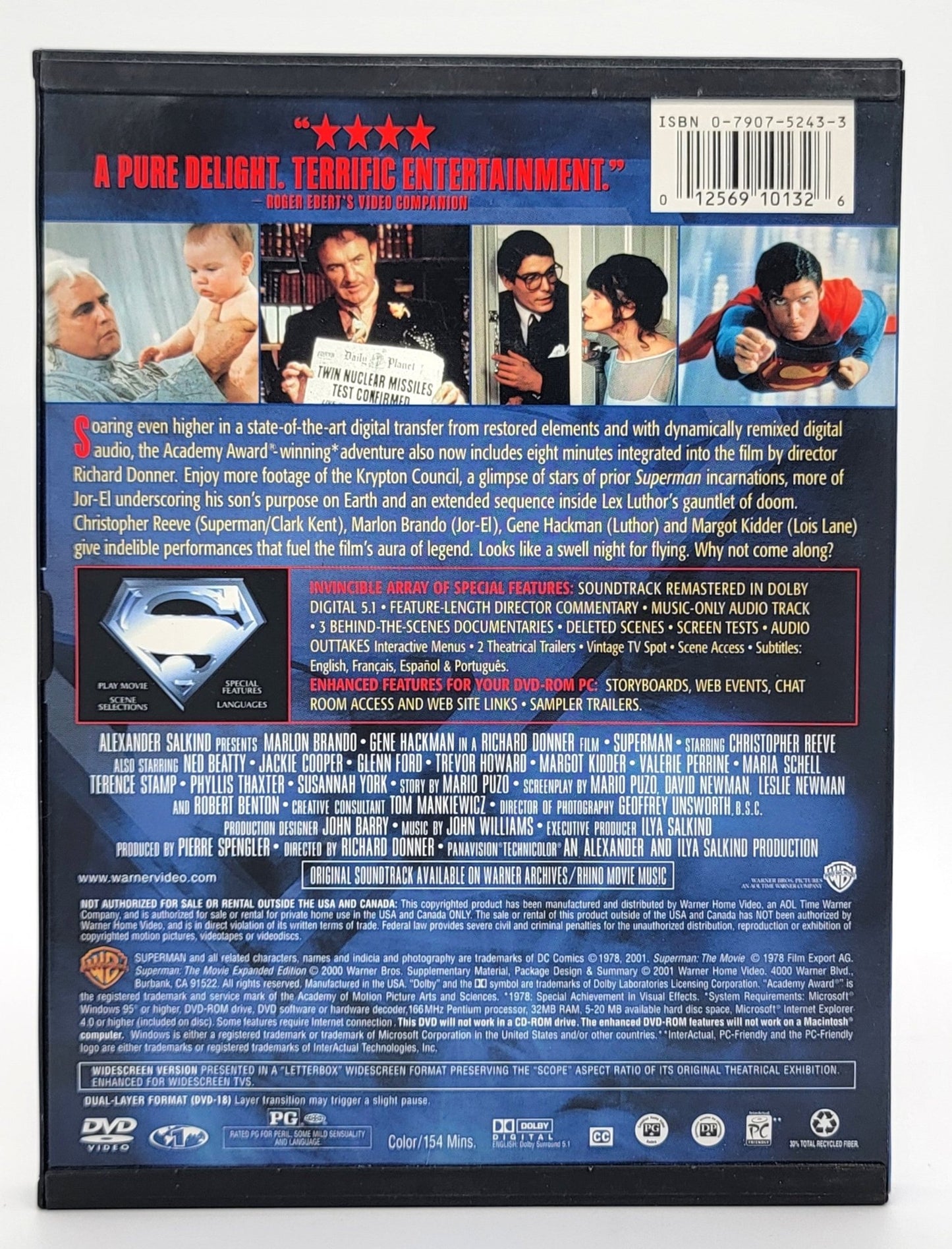 Warner Brothers - Superman - The Movie | DVD | Widescreen - DVD - Steady Bunny Shop