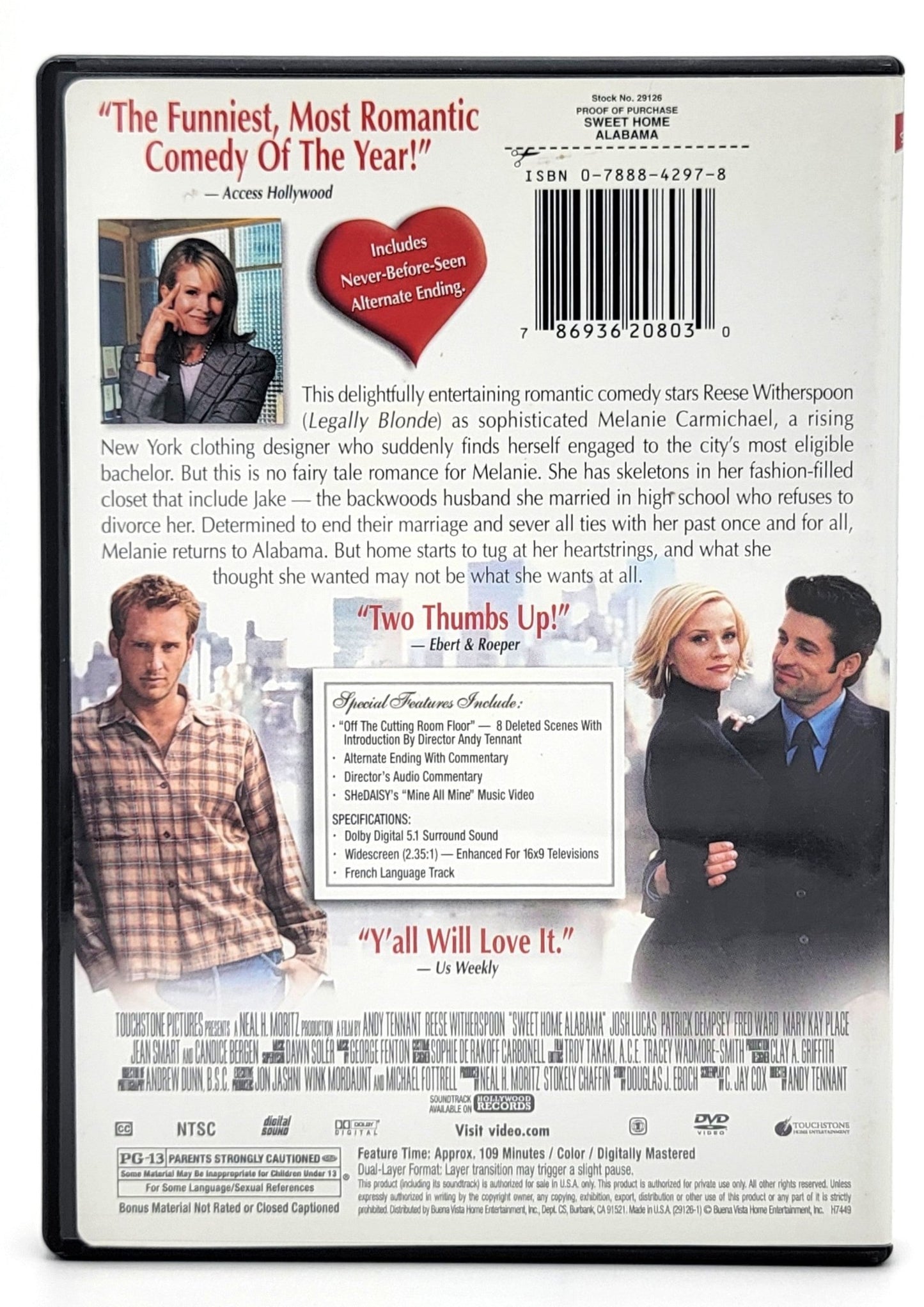 Touchstone Pictures - Sweet Home Alabama | DVD | Widescreen - DVD - Steady Bunny Shop