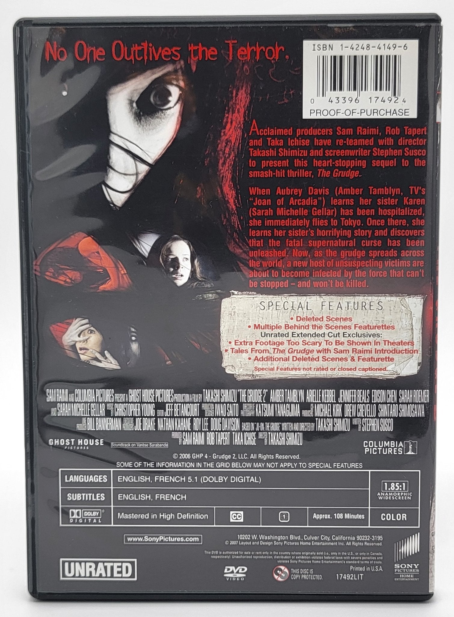 The Grudge 2 | DVD | Widescreen - Unrated Director's Cut - Steady Bunny ...