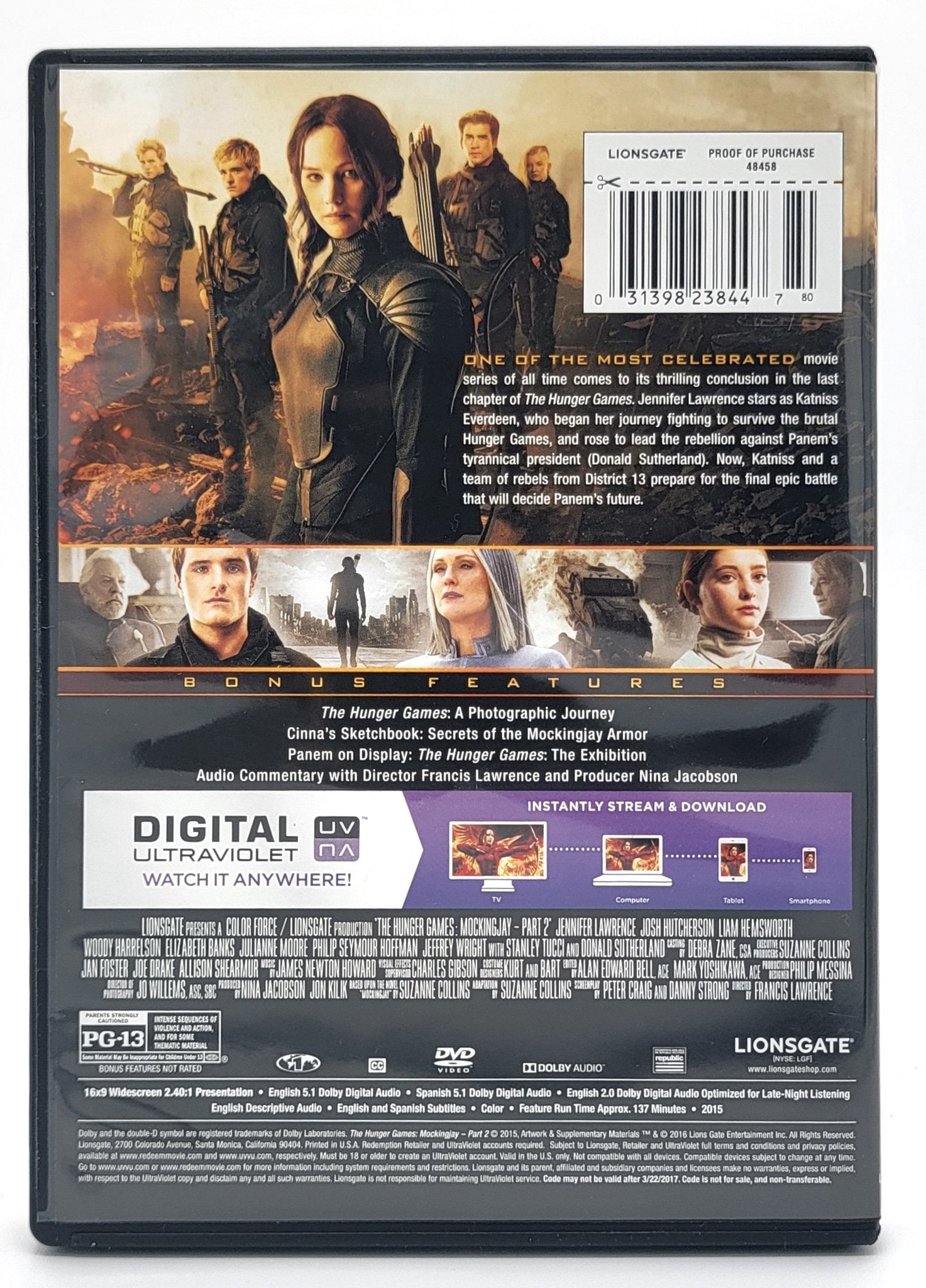 Lionsgate Home Entertainment - The Hunger Games Mockingjay Part 2 | DVD | No Digital Copy - Widescreen - DVD - Steady Bunny Shop