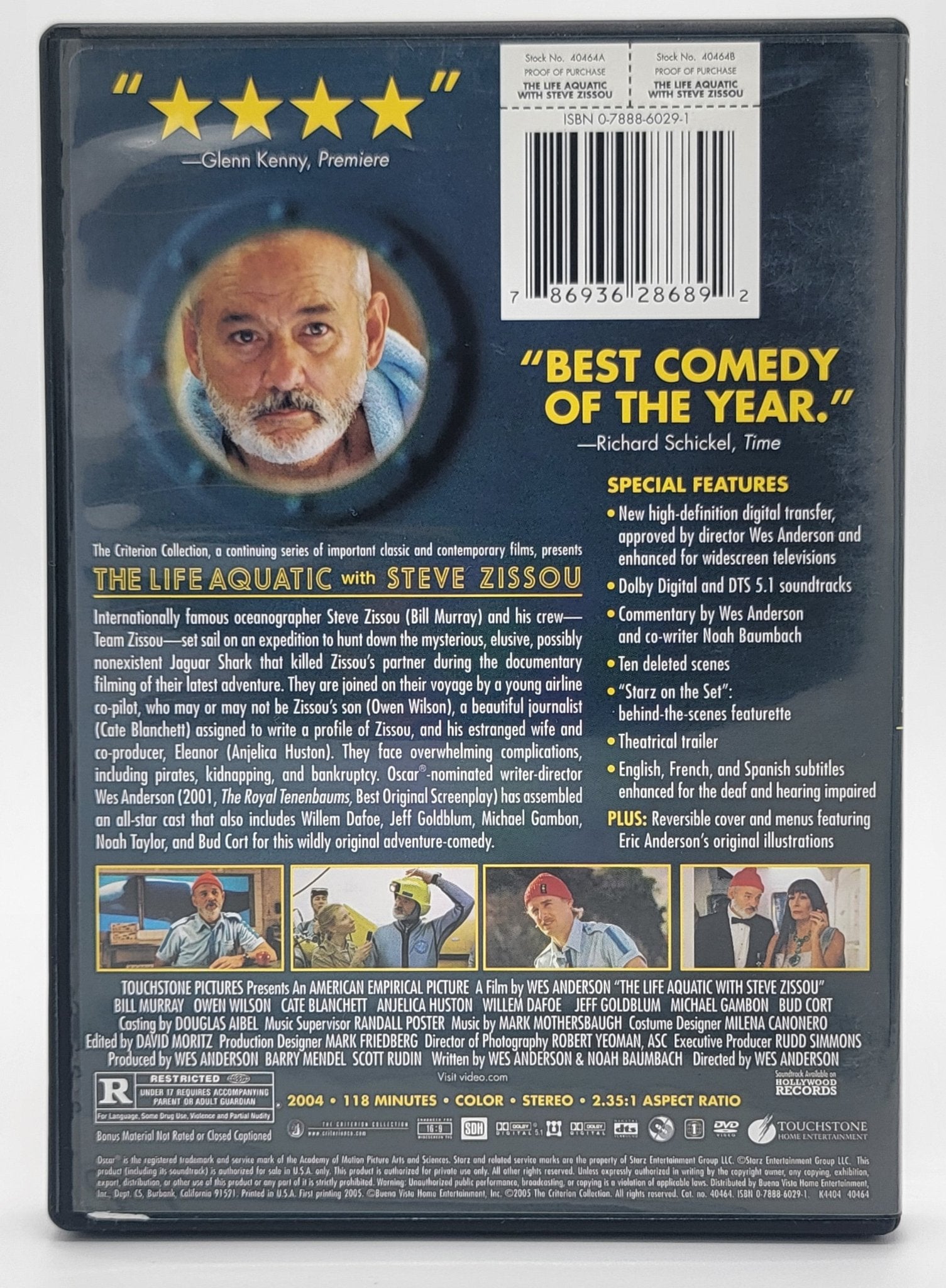 TOUCHSTONE PICTURES - The Life Aquatic | DVD | The Criterion Collection - DVD - Steady Bunny Shop