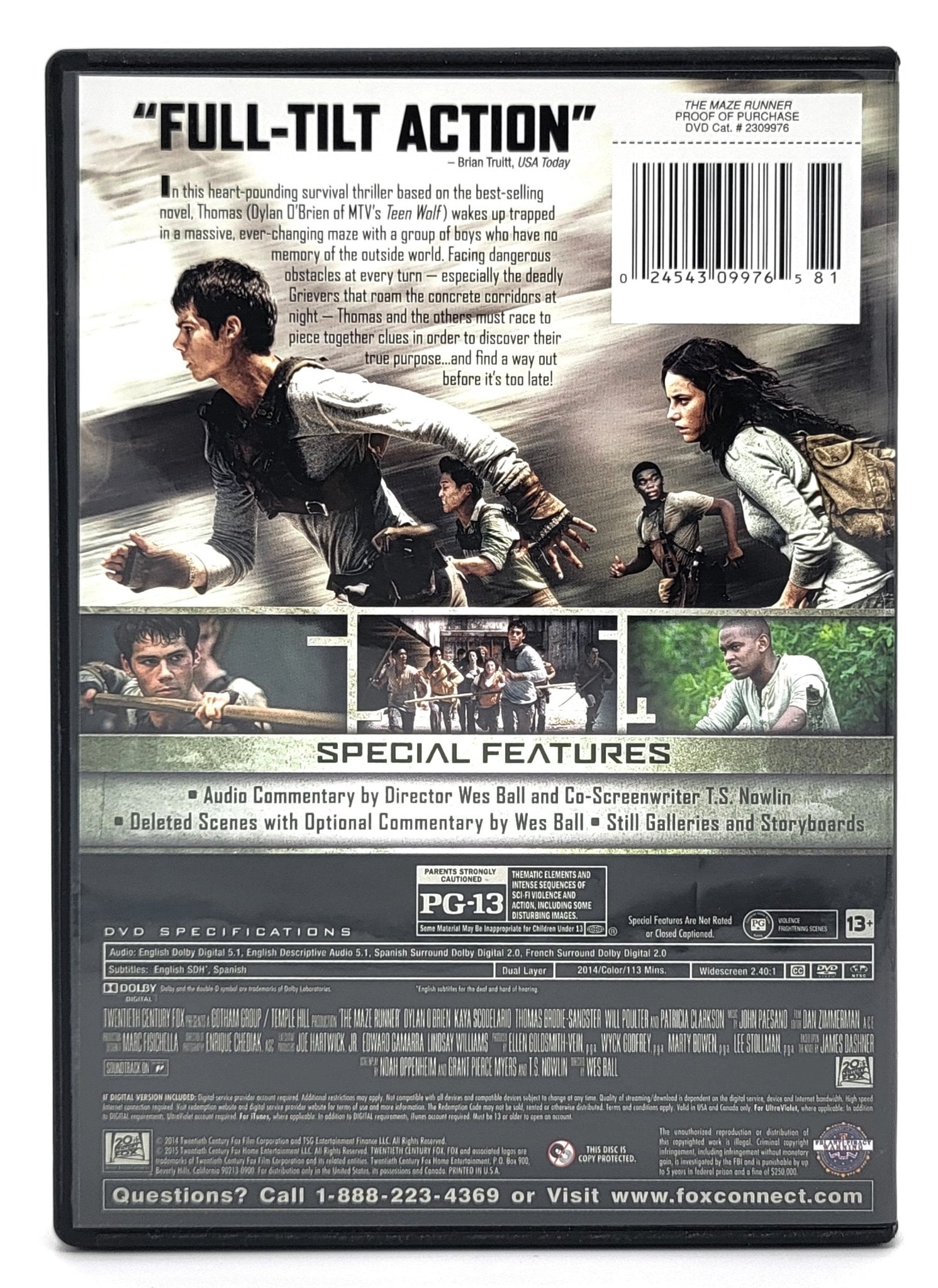 20th Century Fox Home Entertainment - The Maze Runner | DVD | Widesscreen - DVD - Steady Bunny Shop