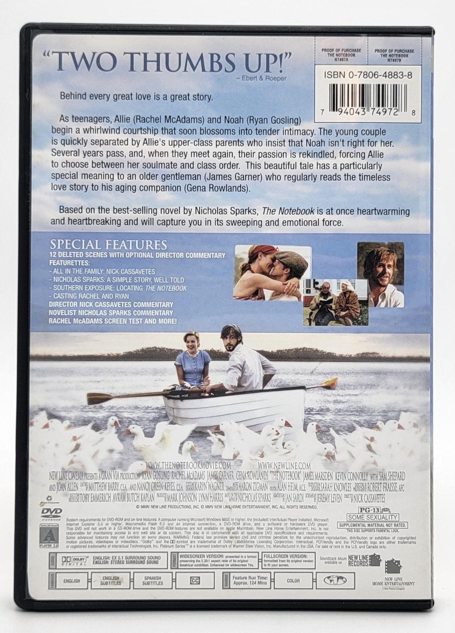 Warner Brothers - The Notebook | DVD | 2 Disc Set - Widescreen & Full Screen - DVD - Steady Bunny Shop