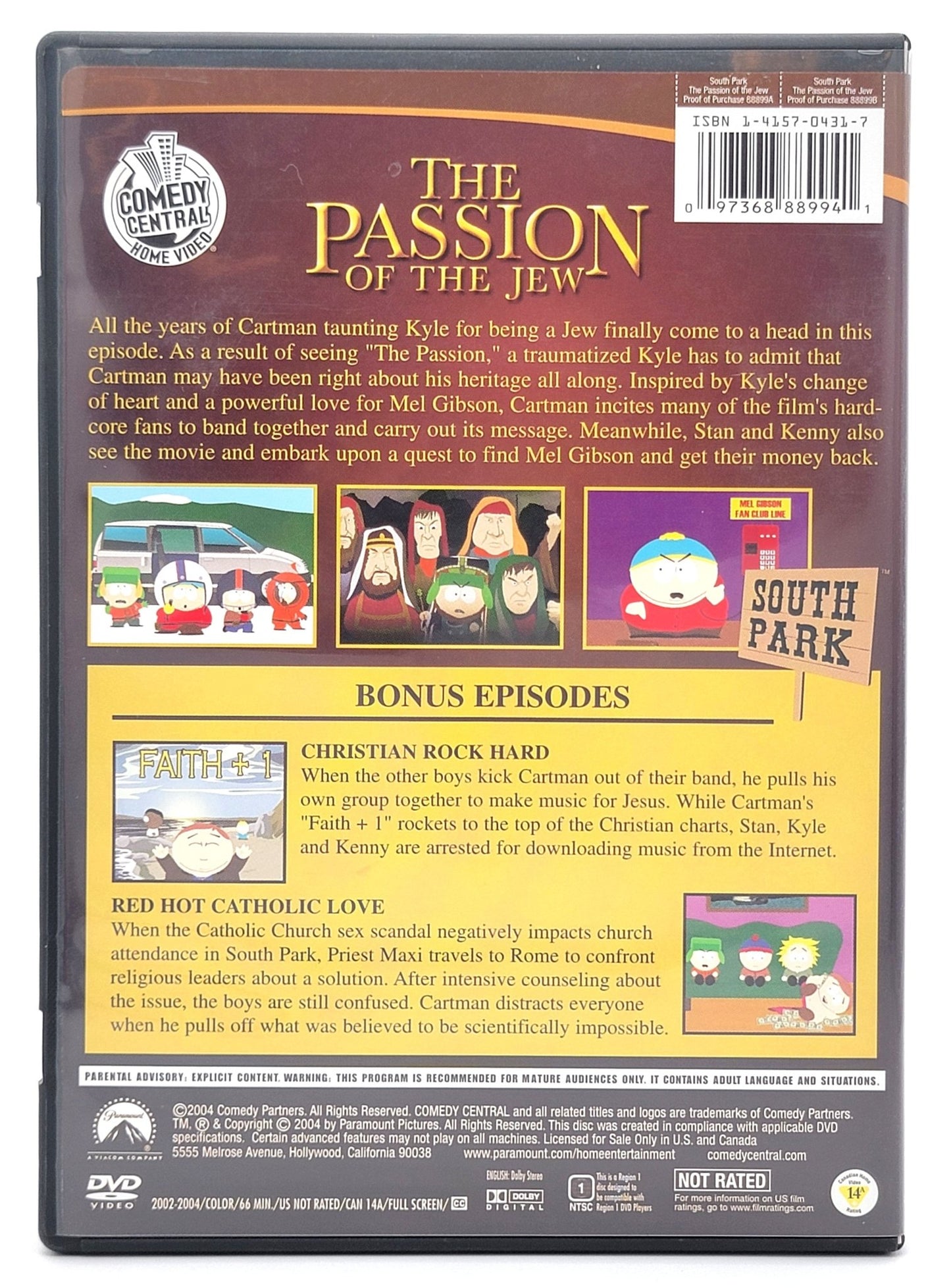 Comedy Central - The Passion of the Jew - With 2 Bonus Episodes | DVD - DVD - Steady Bunny Shop