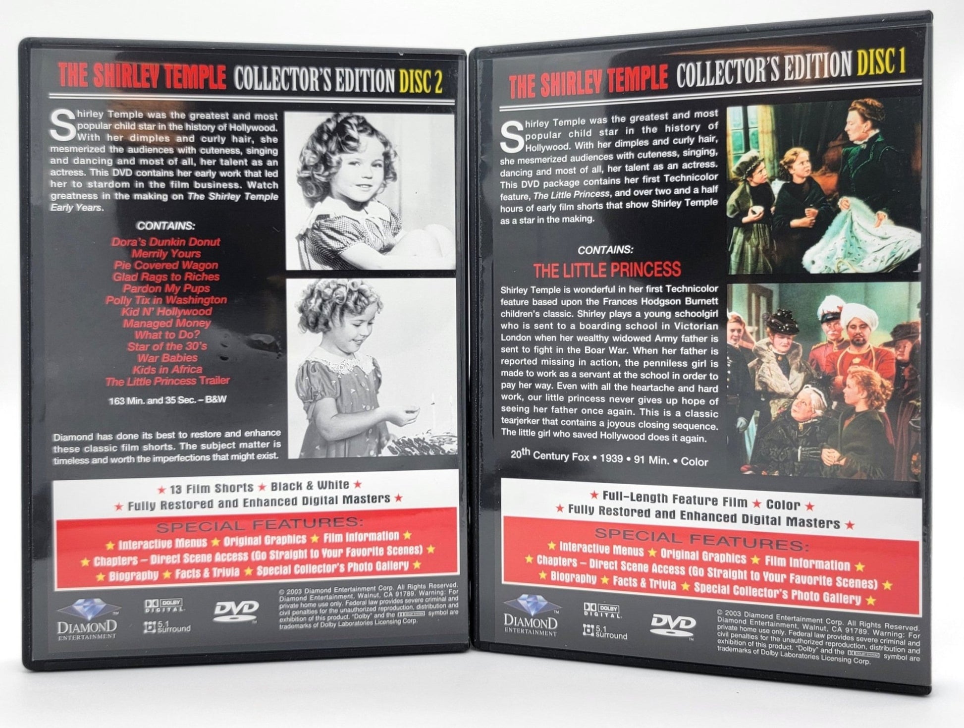 Diamond Entertainment - The Shirley Temple Collector's Edition | 2 Pack DVD Set - 13 Movies - Over 4 Hours Viewing - DVD - Steady Bunny Shop