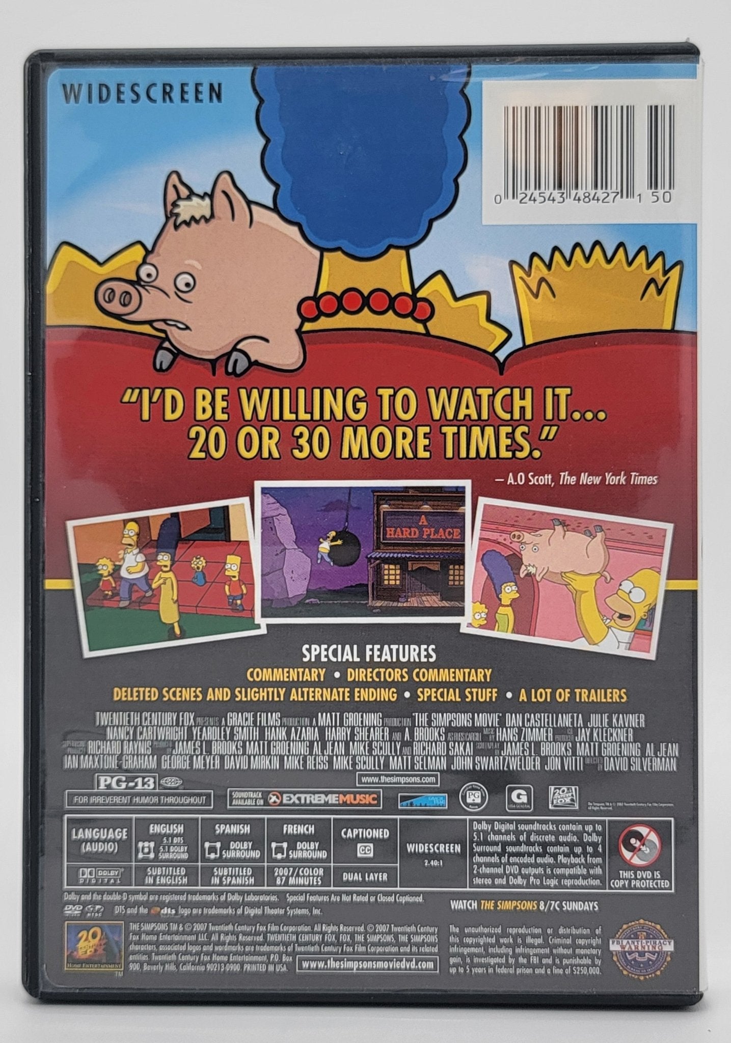 Widescreen - The Simpsons Movie | DVD | Widescreen - DVD - Steady Bunny Shop