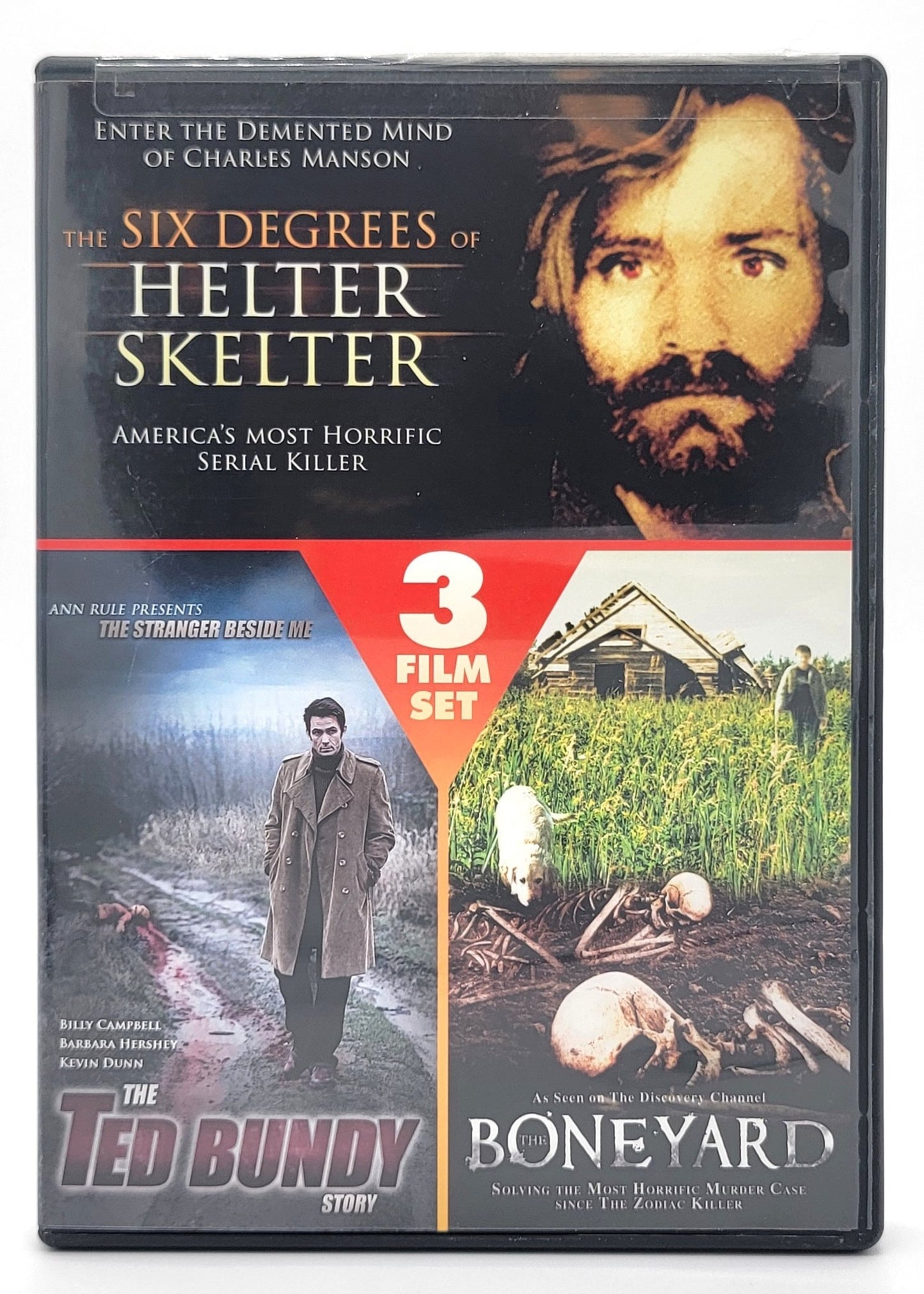 Echo Bridge Home Entertainment - The Six Degrees of Helter Skelter - America's Most Horrific Serial Killer - 3 Film Set - DVD - Steady Bunny Shop