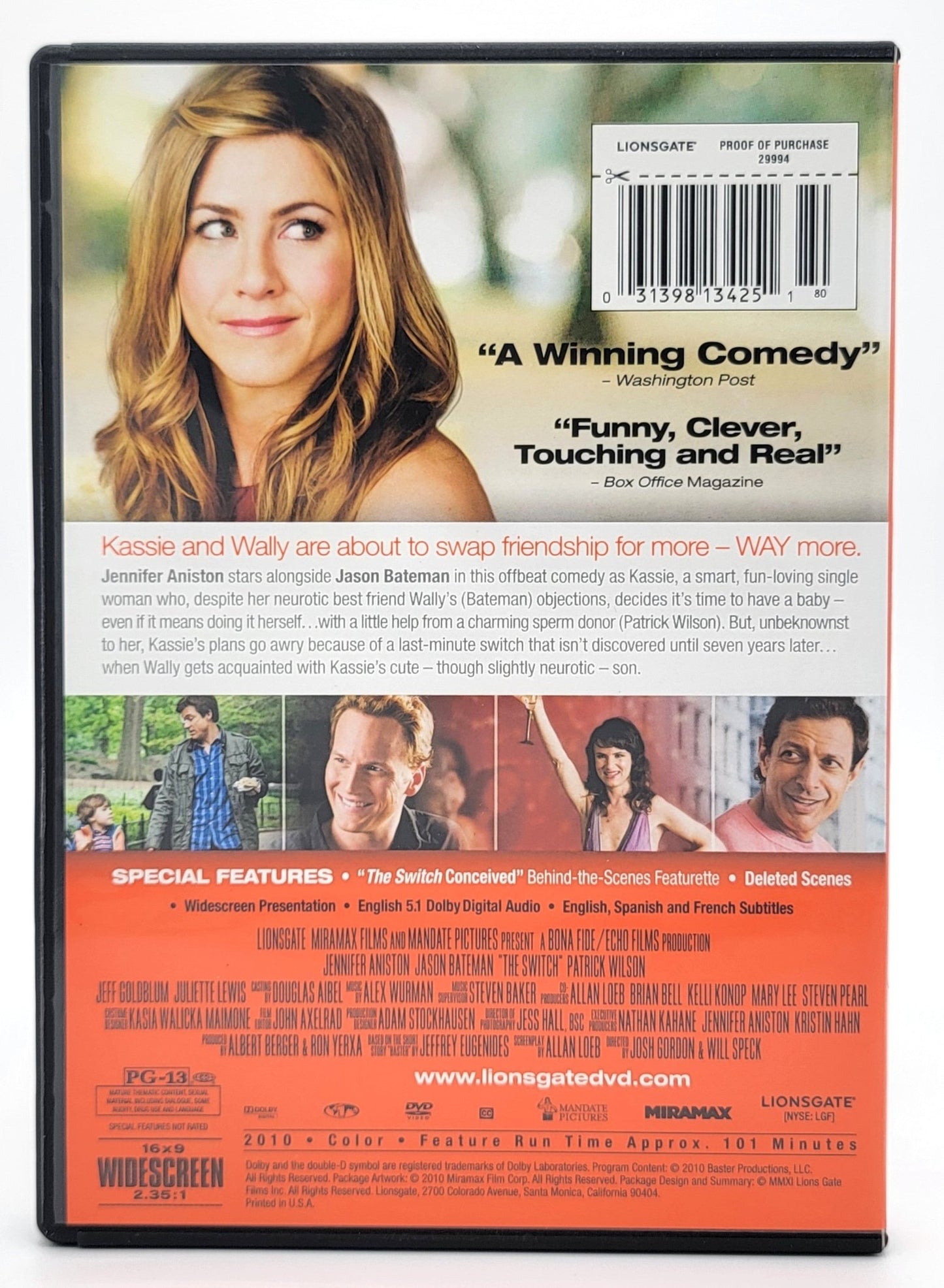 Lionsgate Home Entertainment - The Switch | DVD | Widescreen - DVD - Steady Bunny Shop