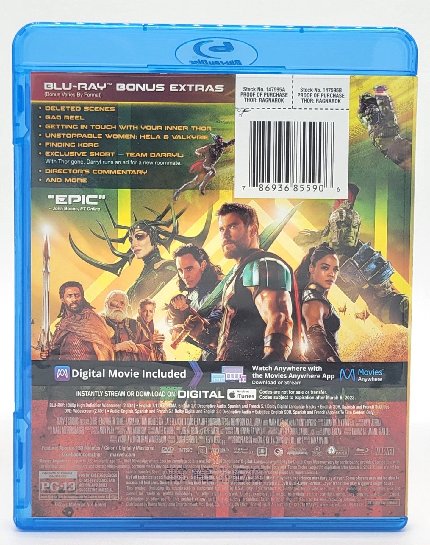 Marvel Studio - Thor Ragnorok | Blu - ray & DVD - No Digital copy - DVD & Blu - ray - Steady Bunny Shop