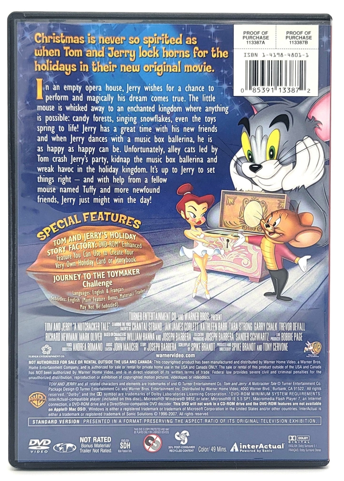 Warner Brothers - Tom & Jerry - A Nutcracker Tale - Original Movie | DVD | Standard Version - DVD - Steady Bunny Shop