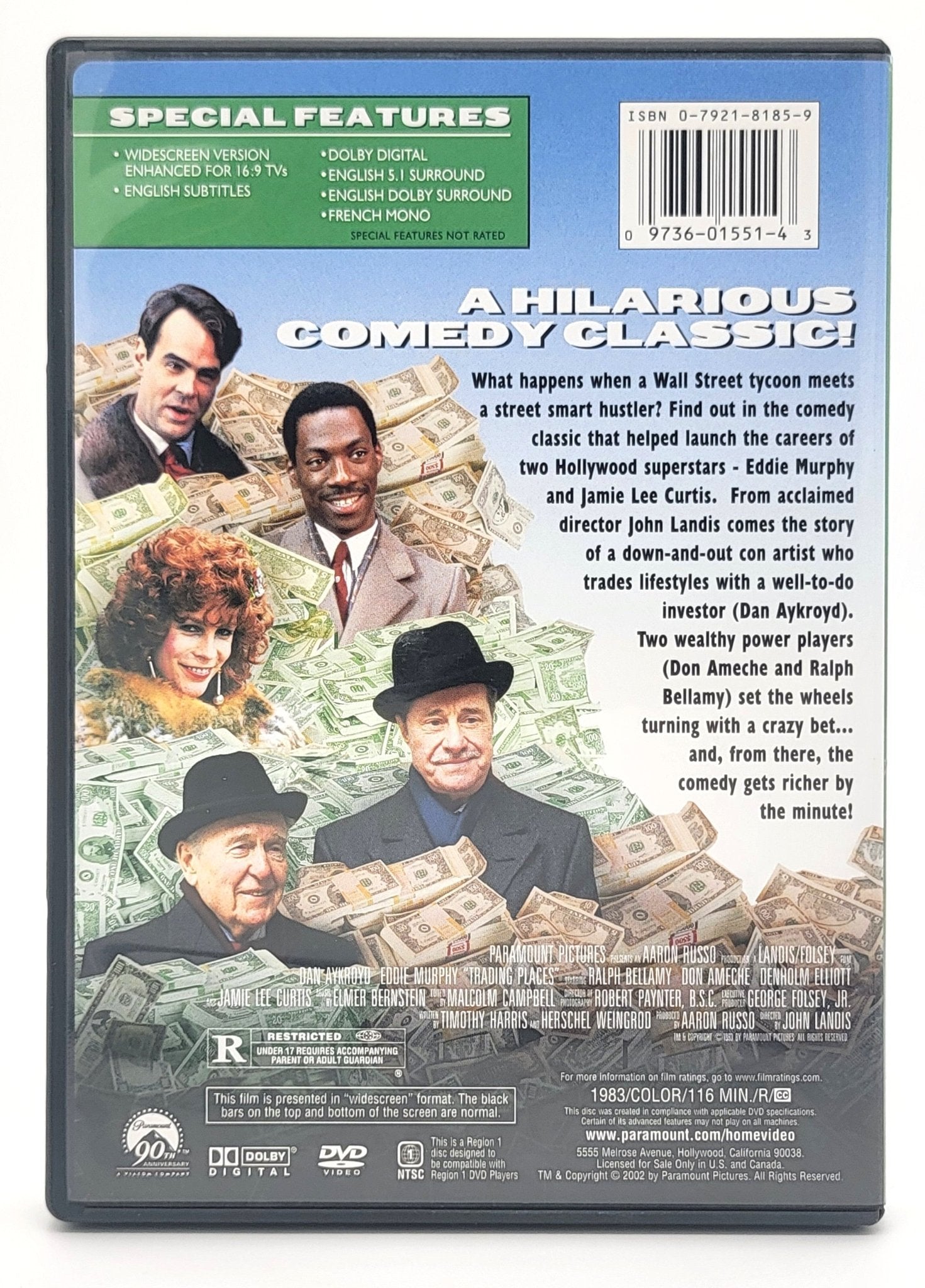 Paramount Pictures Home Entertainment - Trading Places | DVD | Widescreen - DVD - Steady Bunny Shop