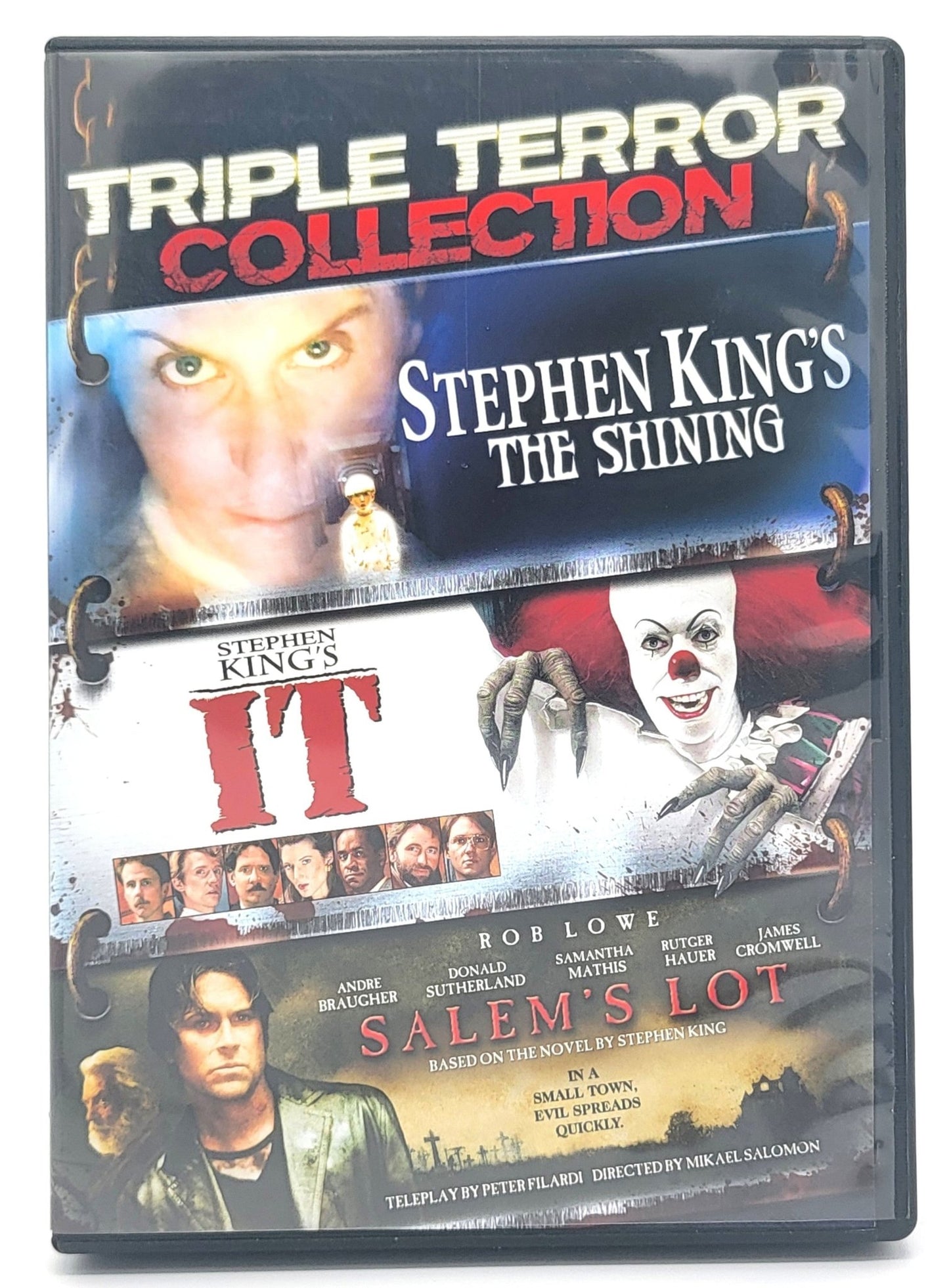 Warner Brothers - Triple Terror Collection (Stephen King's The Shining (1997) / It (1990) / Salem's Lot (2004)) | DVD - 6 Disc Set - DVD - Steady Bunny Shop