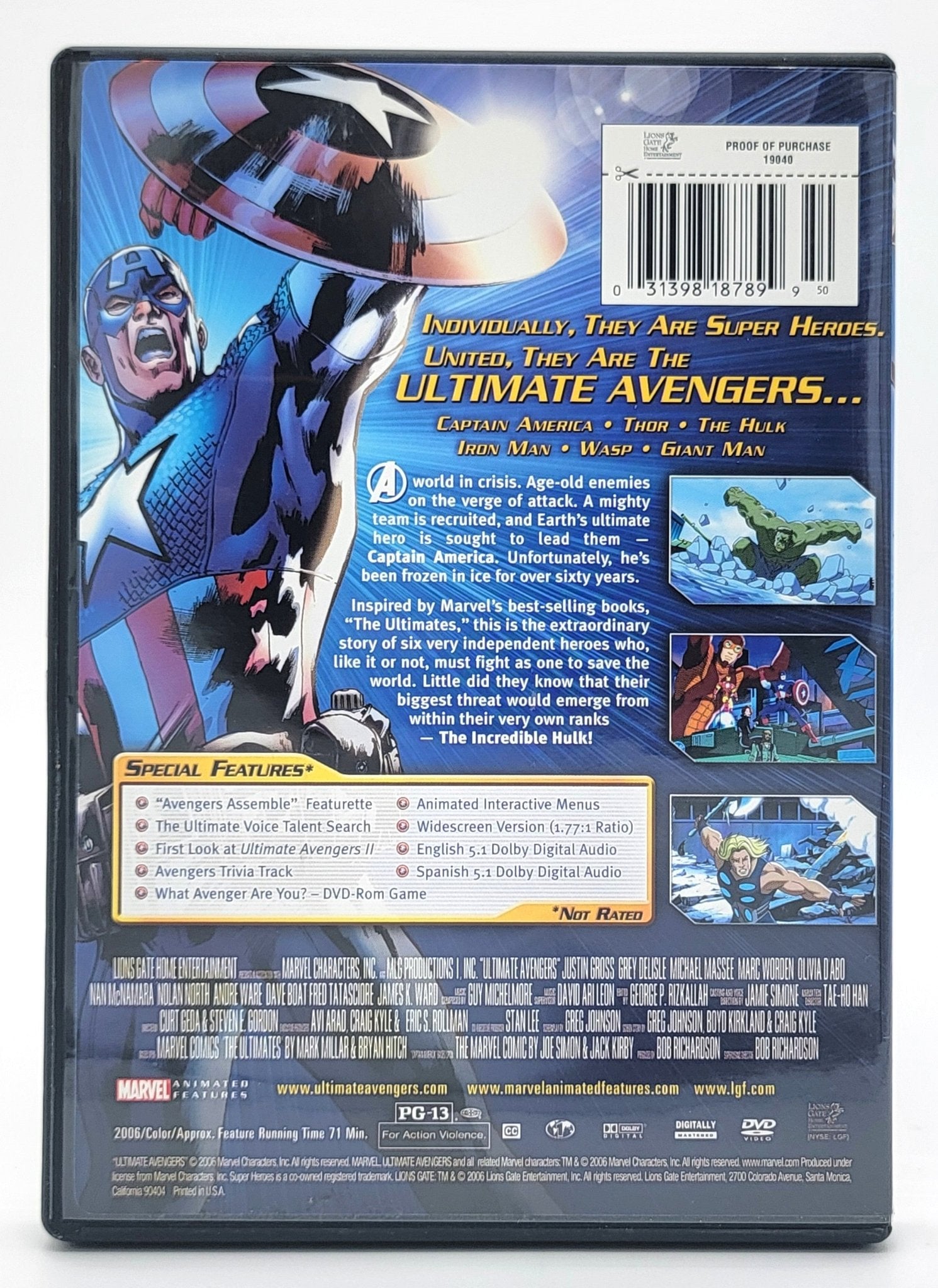 Marvel Studio - Ultimate Avengers The Movie | DVD | Animated Marvel Features - DVD - Steady Bunny Shop