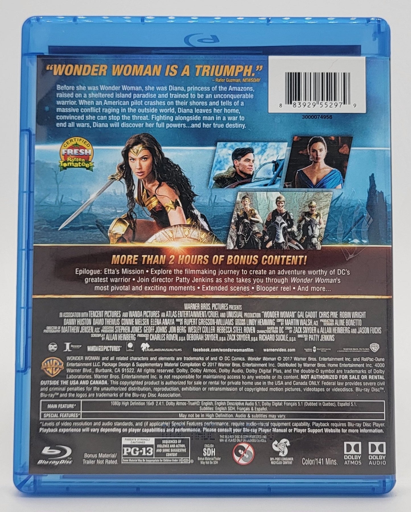 Warner Brothers - Wonder Woman 2017 | Blu - Ray - 2 Disc Set - Blu - ray - Steady Bunny Shop