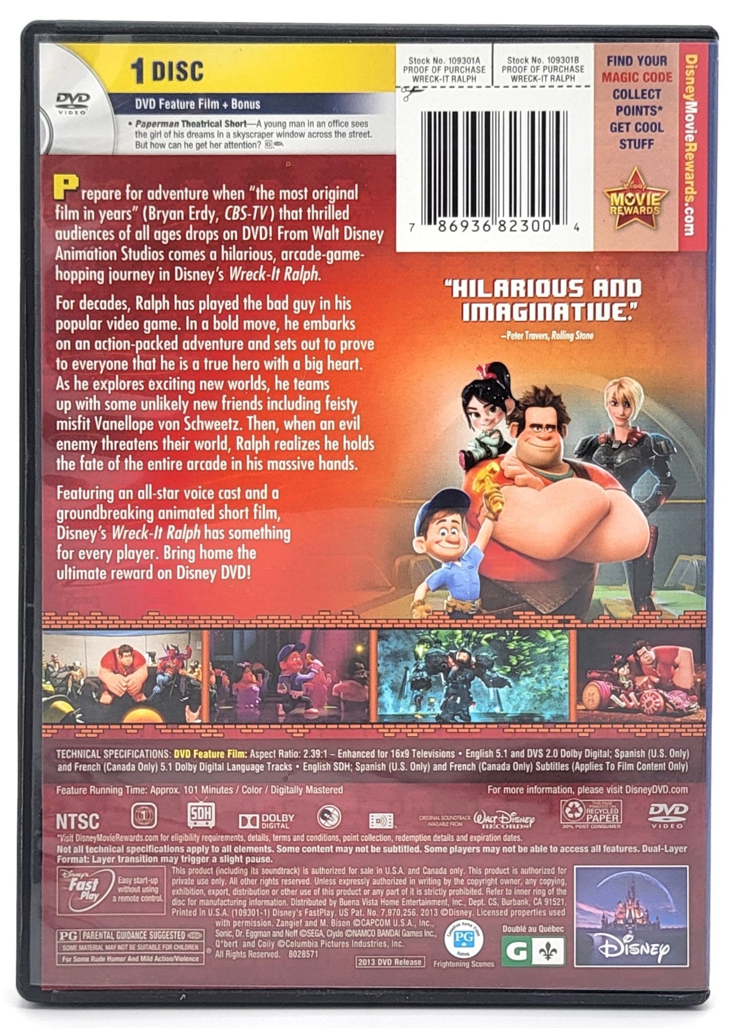 Disney Home Entertainment - Wreck - it Ralph | DVD - DVD - Steady Bunny Shop