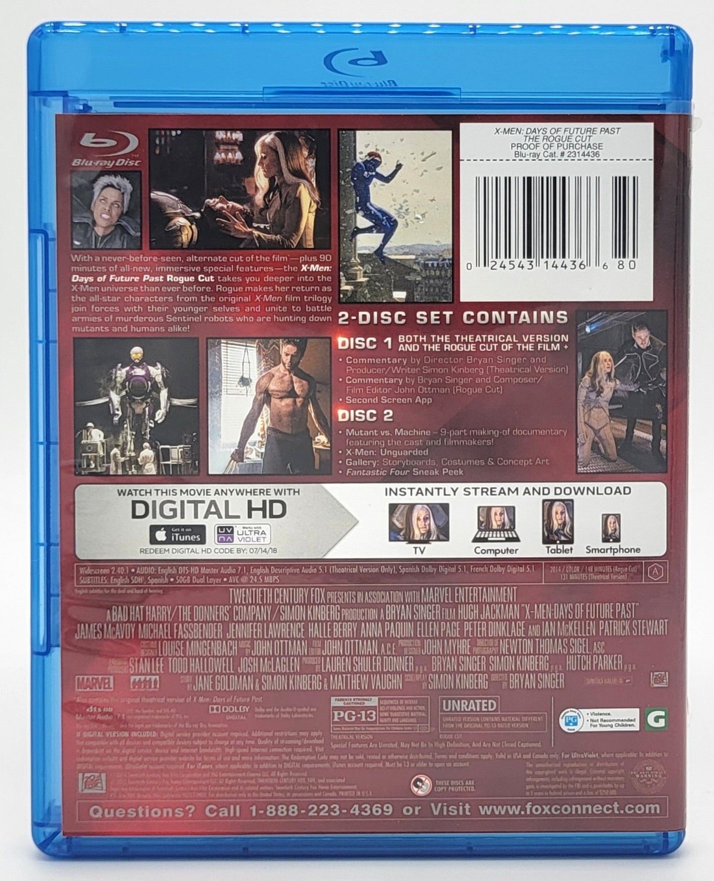 20th Century Fox Home Entertainment - X - Men Days of Future Past The Rouge Cut | Blu - Ray - No Digital Copy - Blu - ray - Steady Bunny Shop