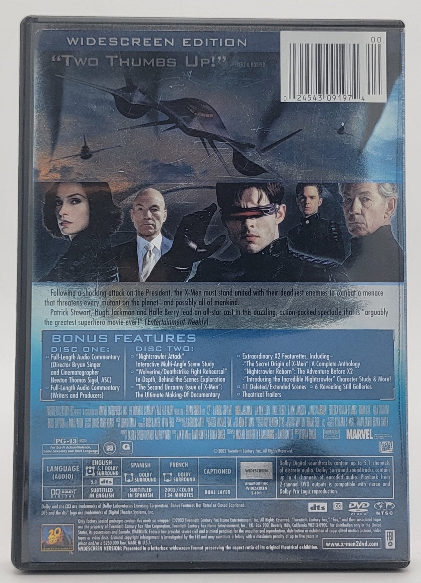 20th Century Fox Home Entertainment - X2 X - Men United | DVD | Widescreen - 2 Disc Set - DVD - Steady Bunny Shop