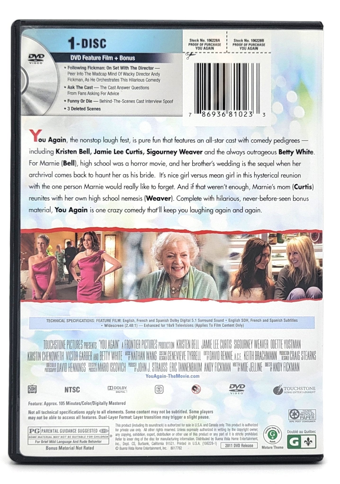 Touchstone Pictures - You Again | DVD | Widescreen - DVD - Steady Bunny Shop