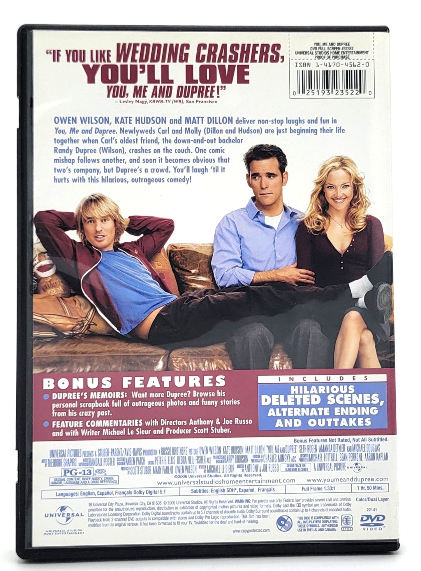 ‎ Universal Studios Home Entertainment - You, Me and Dupree | DVD | Full Screen - DVD - Steady Bunny Shop